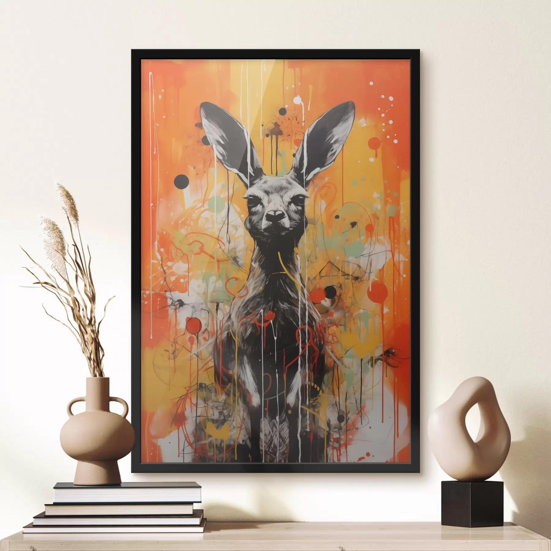 Obraz Klokan na světlém abstraktním pozadí Č. f41656