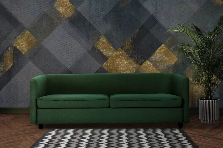 Fototapet moderní geometrie v luxusním stylu s modrým odstínem w02340