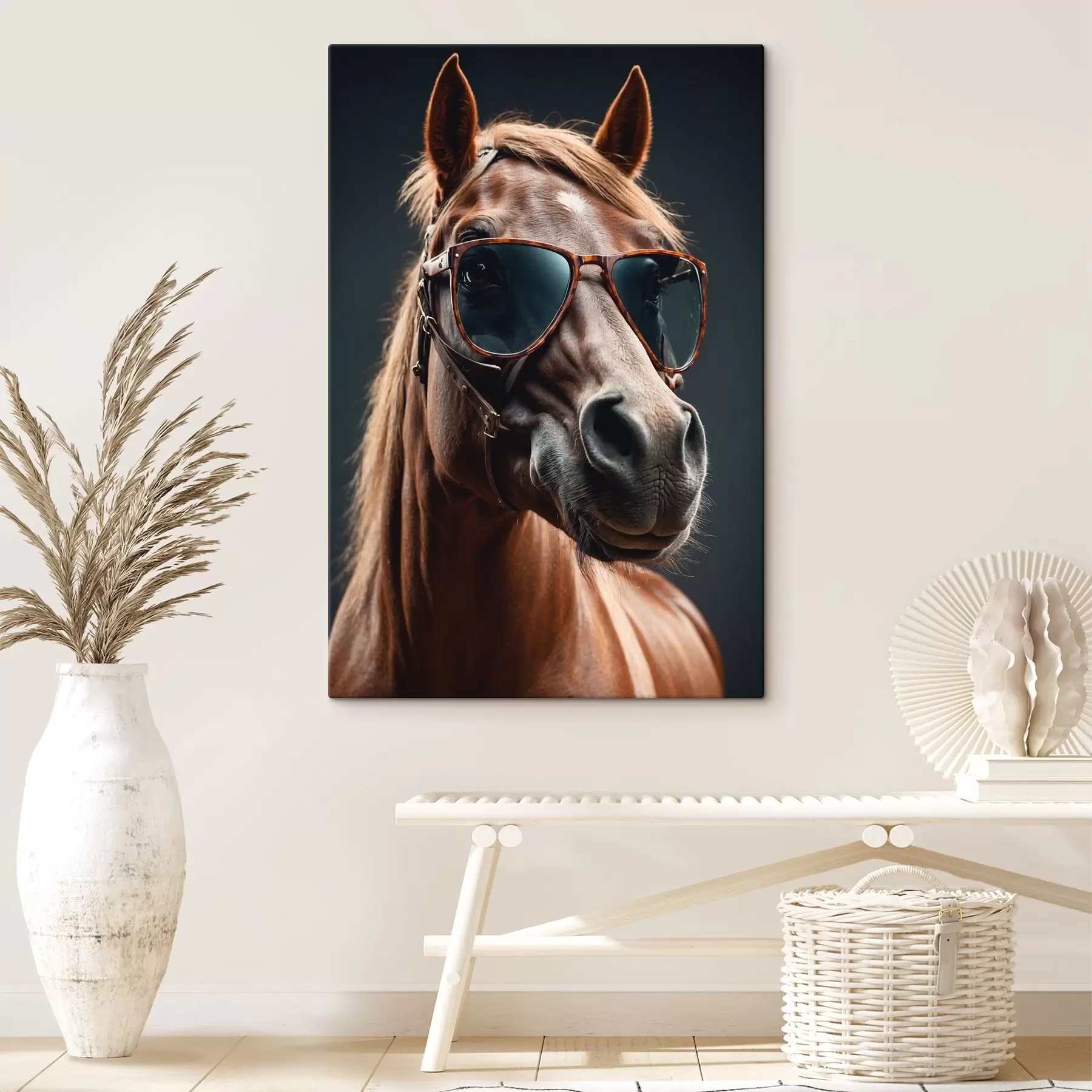 Fototapet Kůň s brýlemi s41519