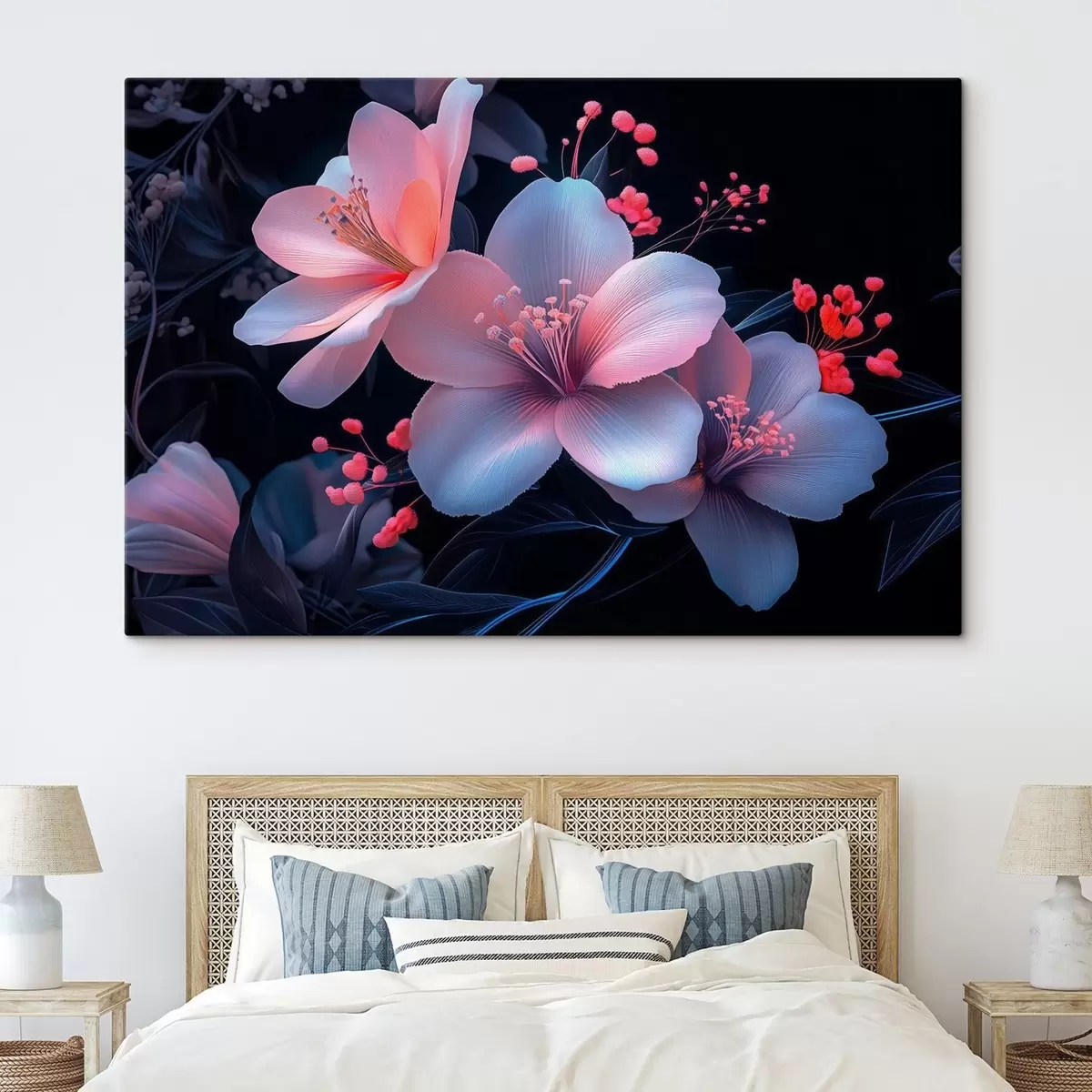 Obraz Lilie s imitací neonové barvy Č. s41857