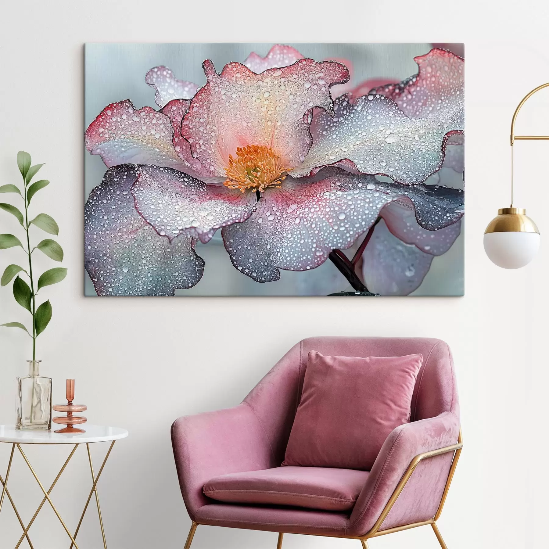 Fototapet Květina s rosou na okvětních lístcích s41872