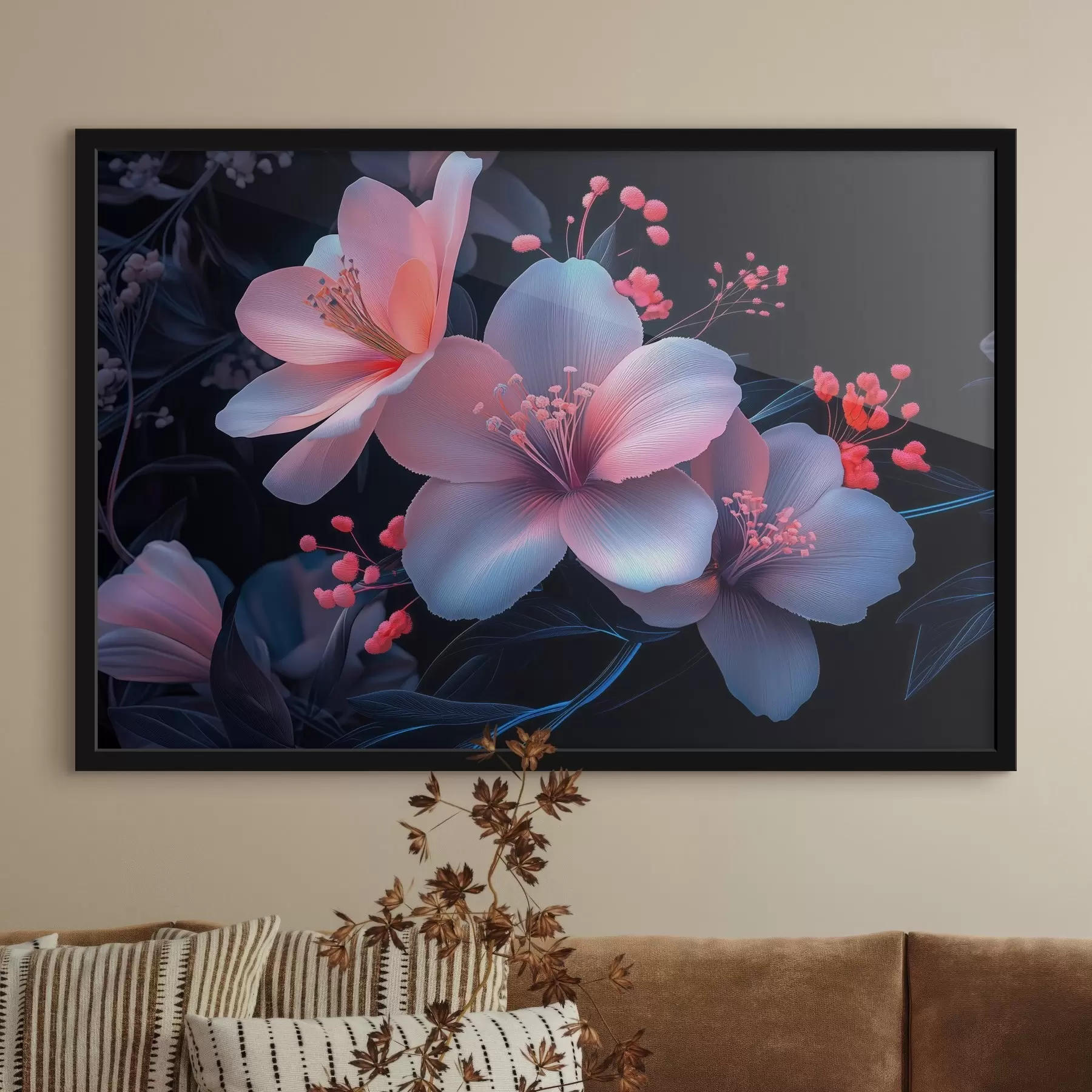 Fototapet Lilie s imitací neonové barvy f41857