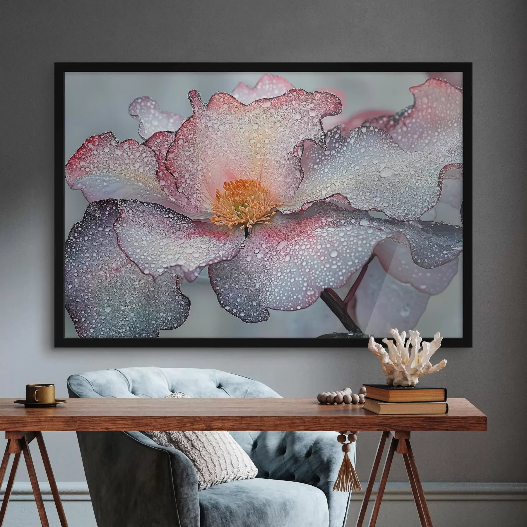 Fototapet Květina s rosou na okvětních lístcích f41872