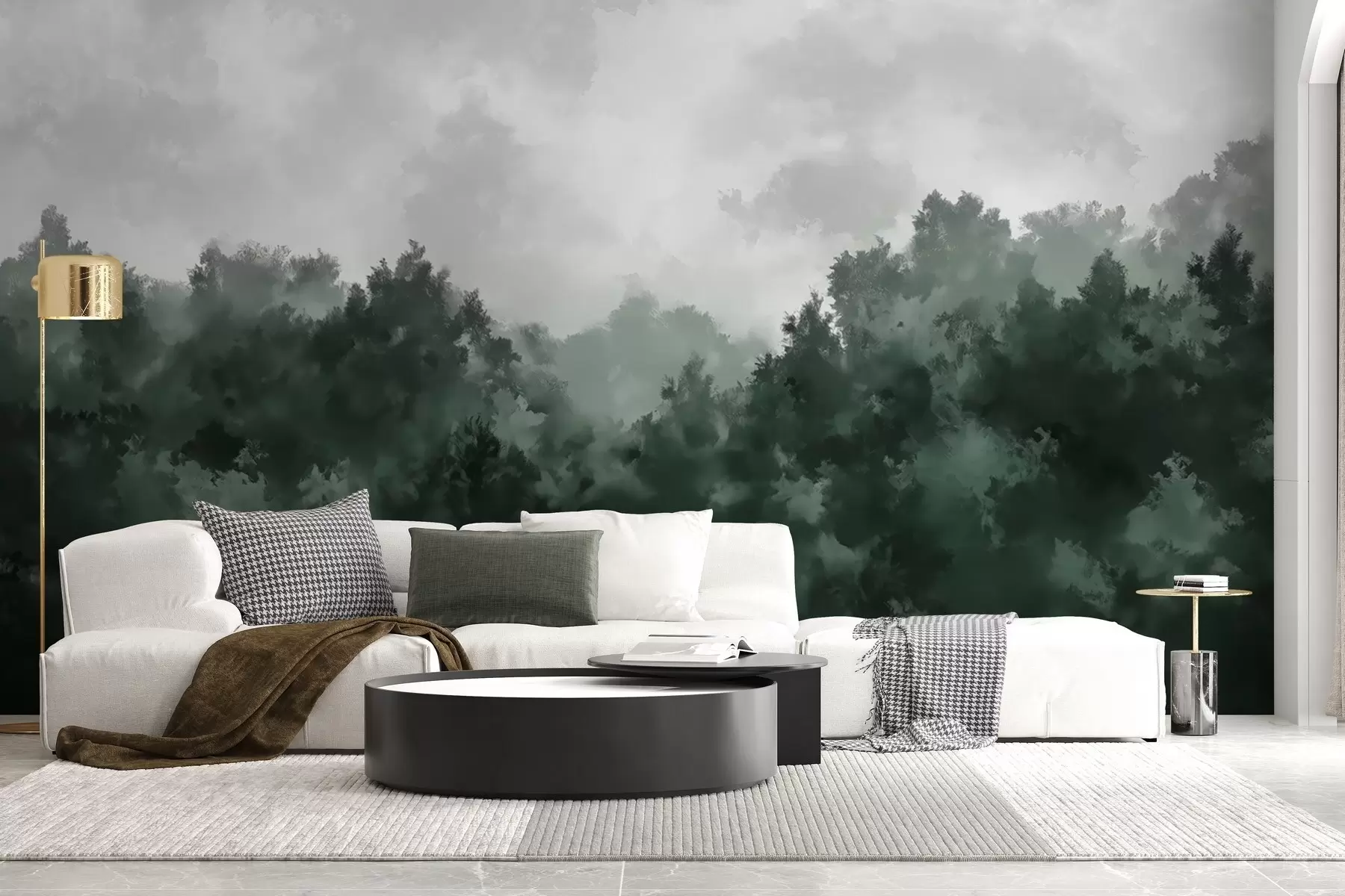 Fototapet Abstraktní les ve stylu olejomalby w02410