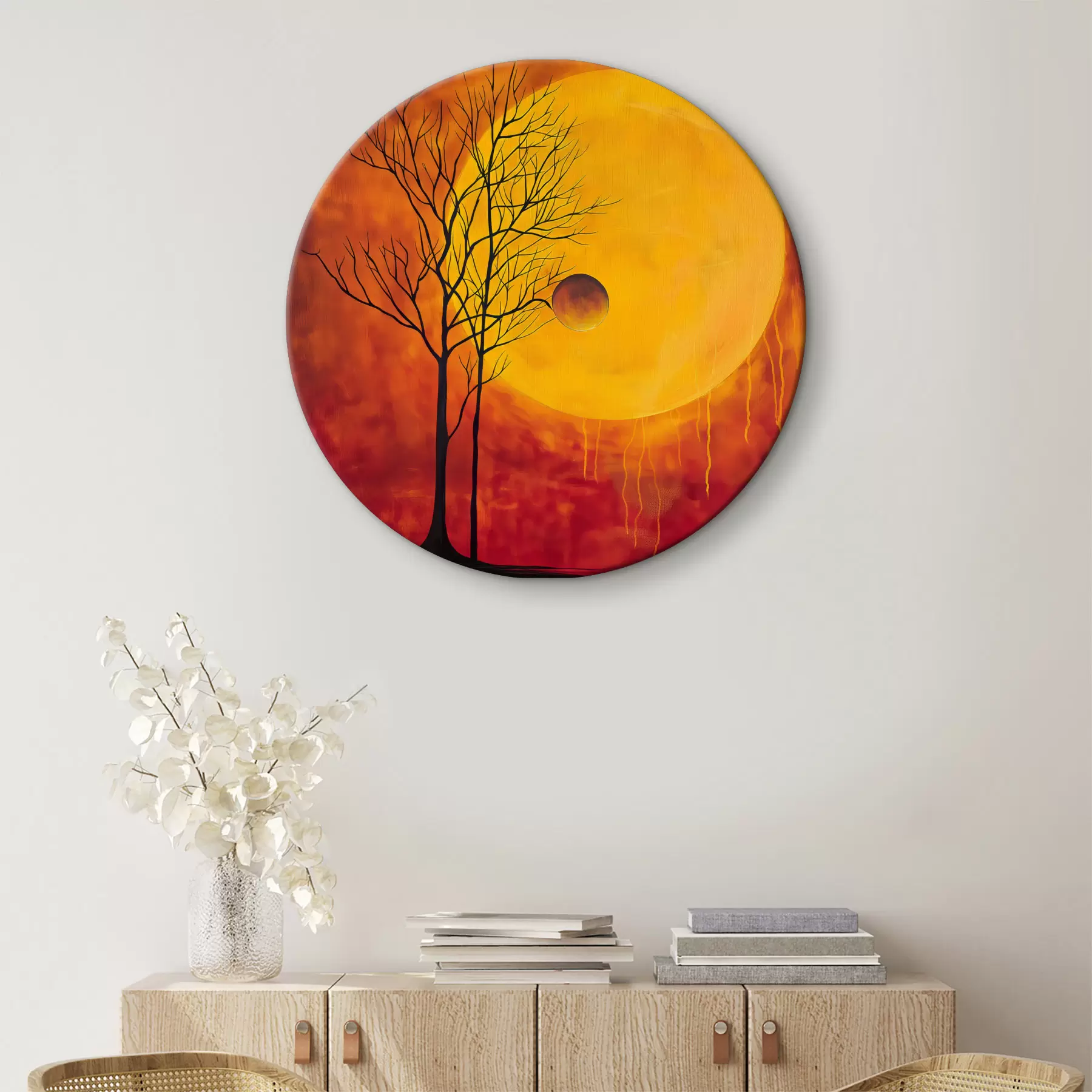 Fototapet Abstrakce, slunce, červená, žlutá r40005