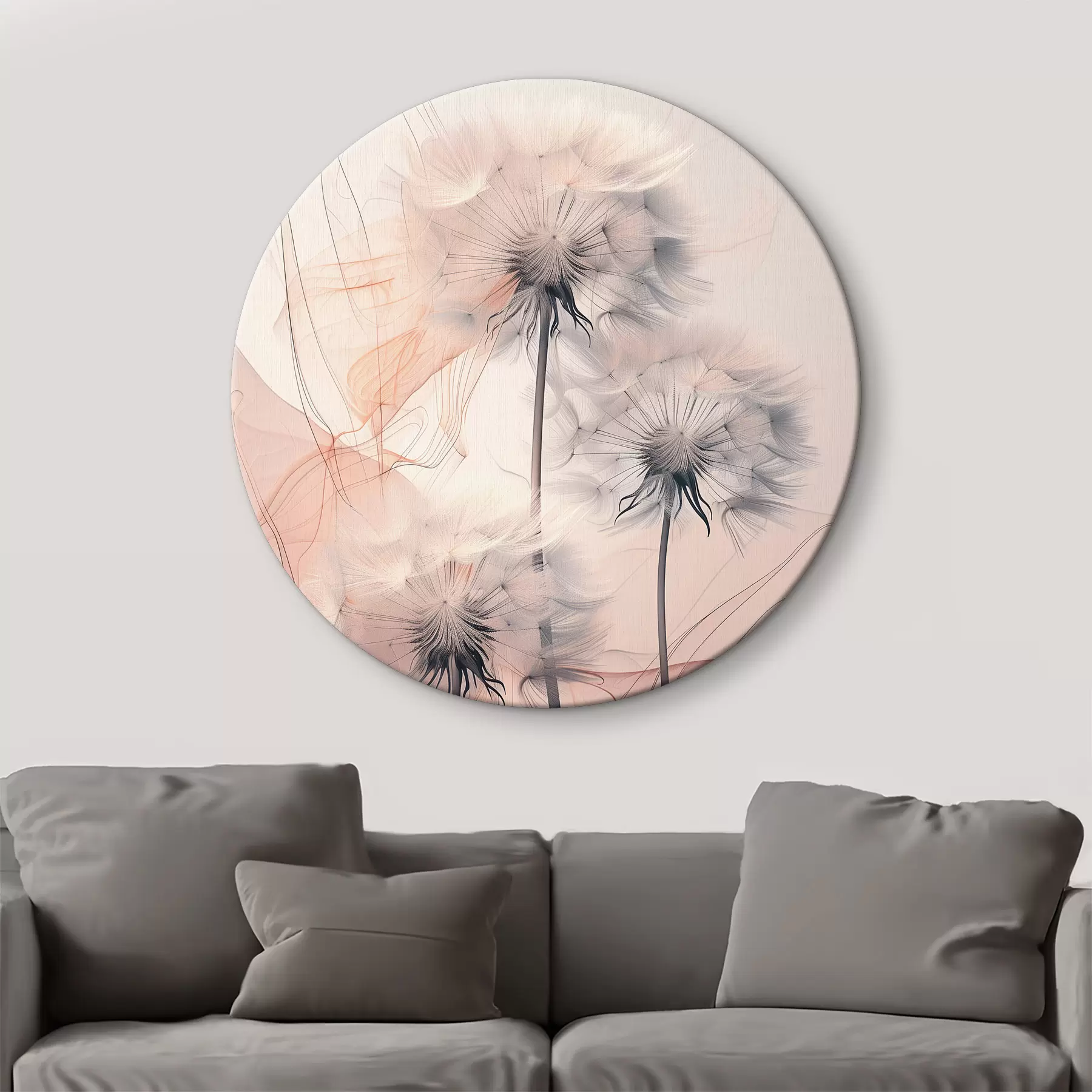 Obraz Jemné pampelišky na abstraktní pozadí Č. r39199