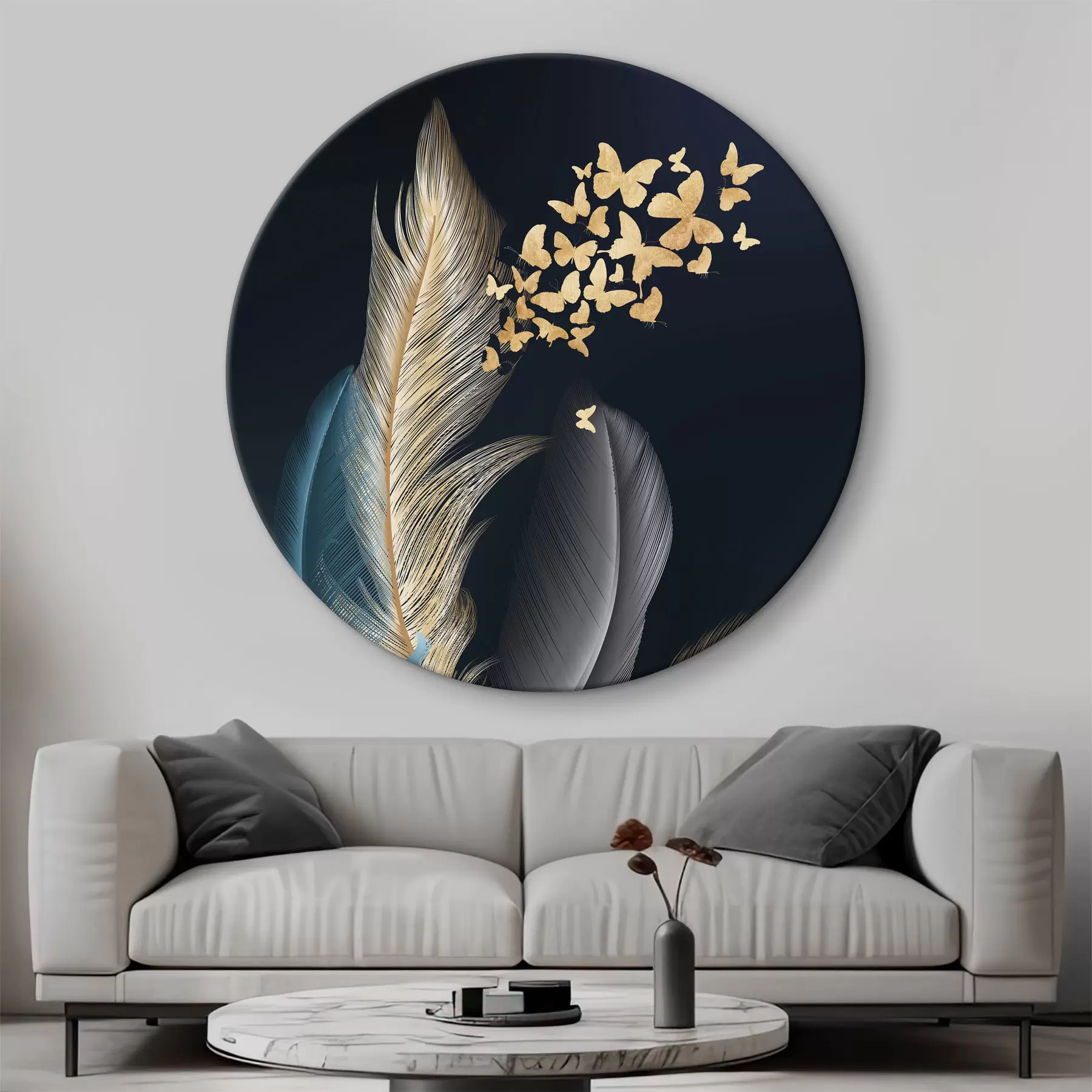 Obraz Pera a motýli Č. r03899