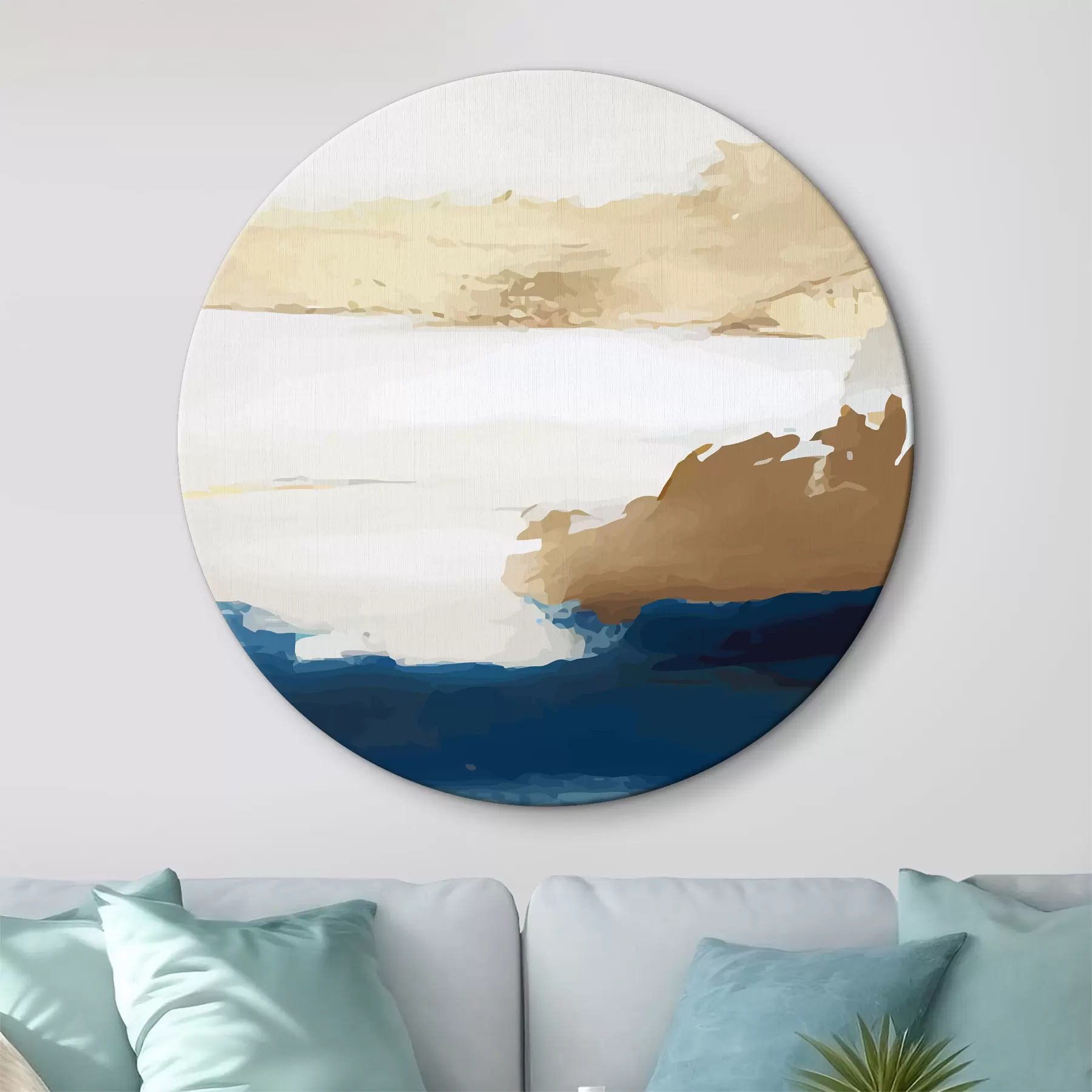 Obraz Lehká abstrakce s modrými akcenty Č. r36622