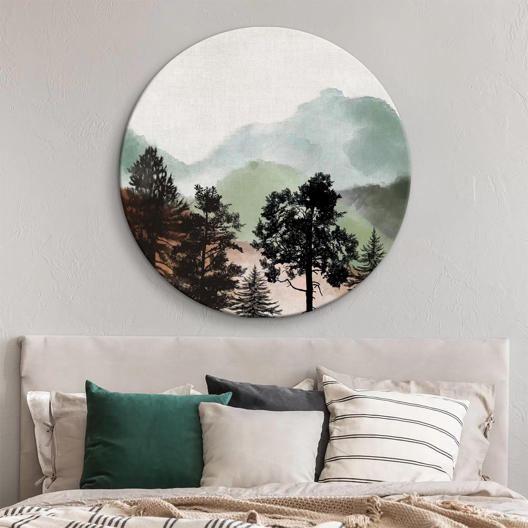 Obraz Akvarel horské krajiny se stromy Č. r36603