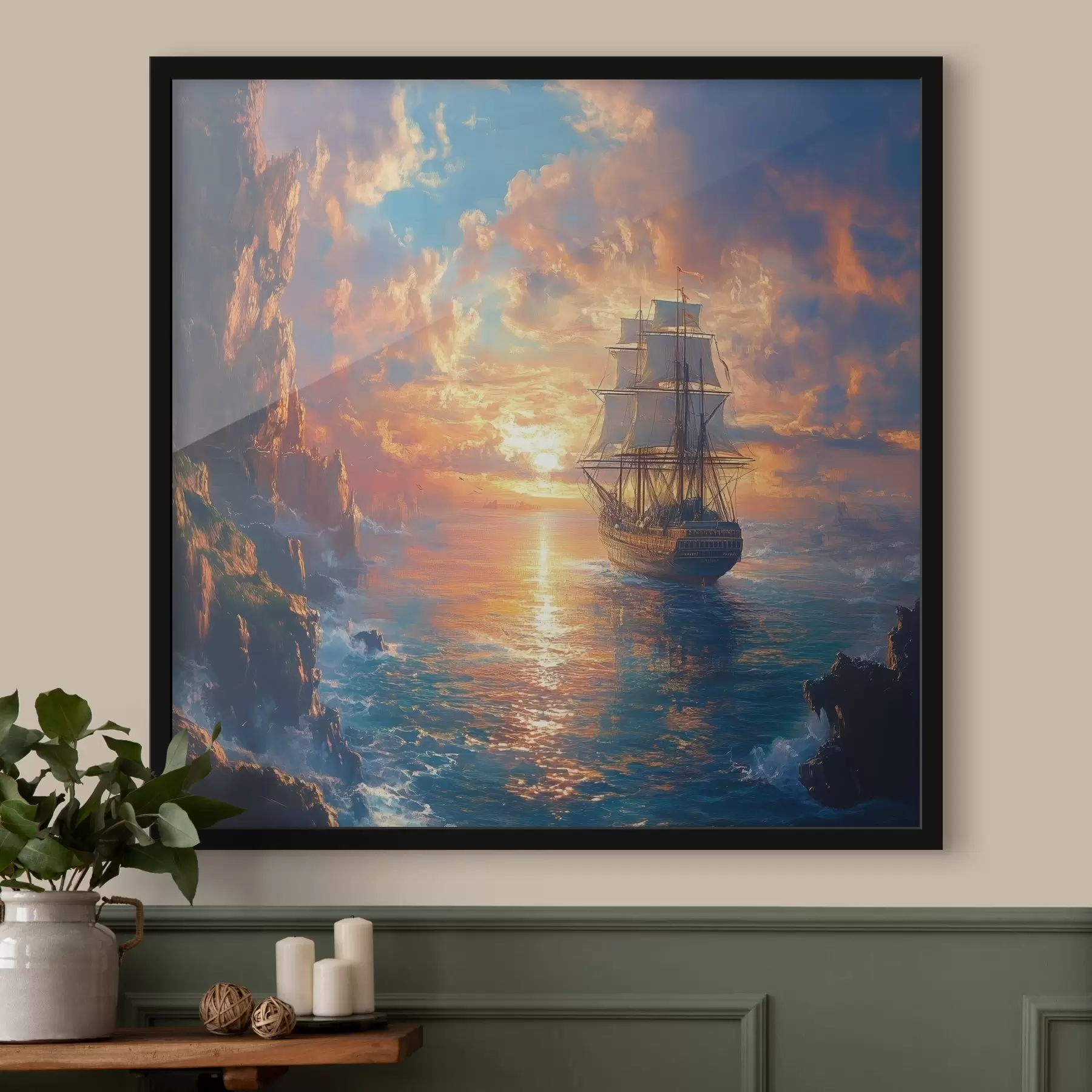 Fototapet loď na moři f42024