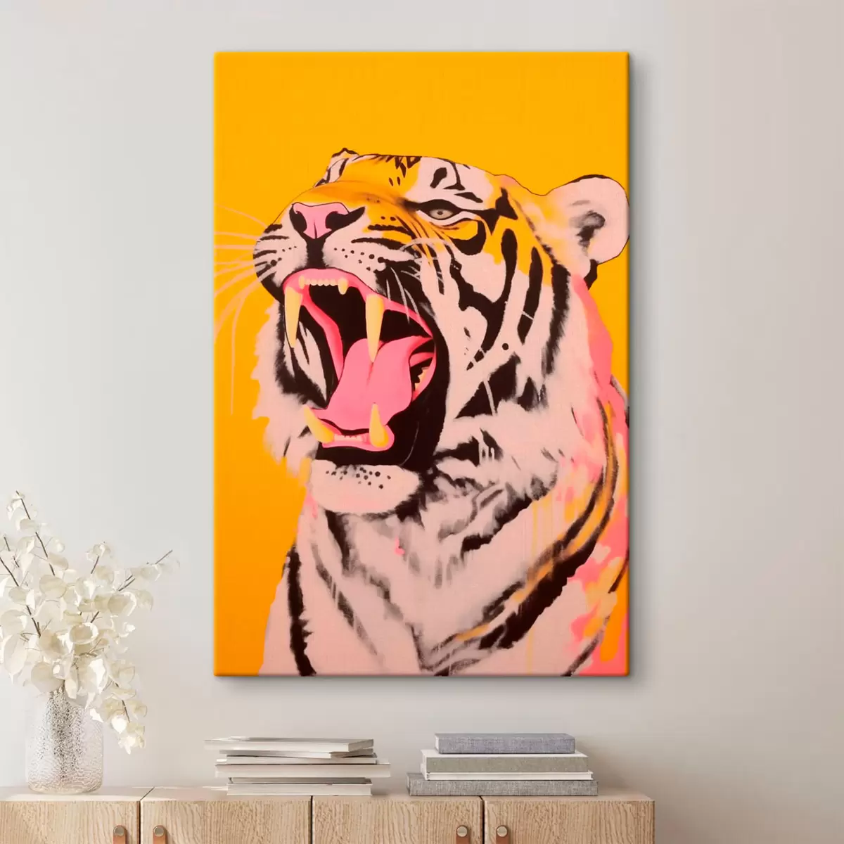 Obraz Tygr na žlutém pozadí Č. s41804