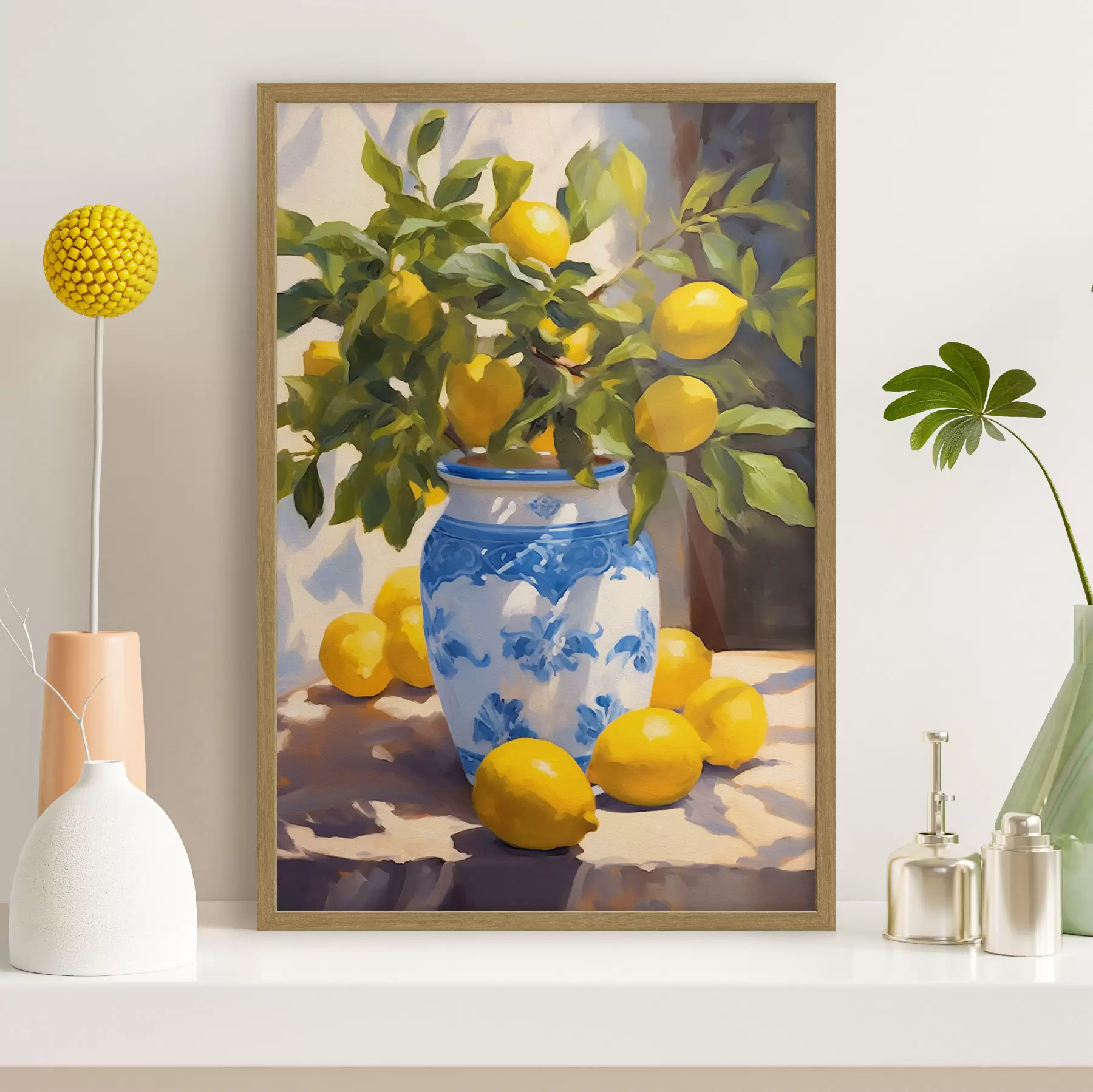 Fototapet Váza a citrony f41790
