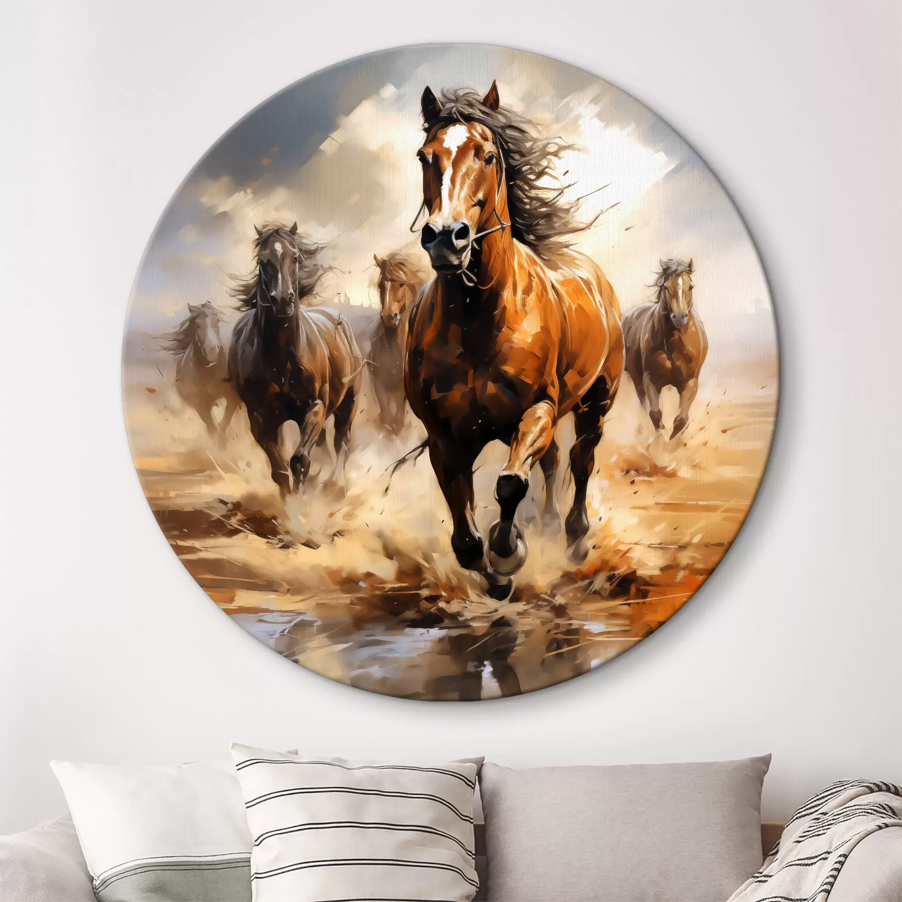 Obraz Koně cválající přes luční olejomalbu Č. r39436