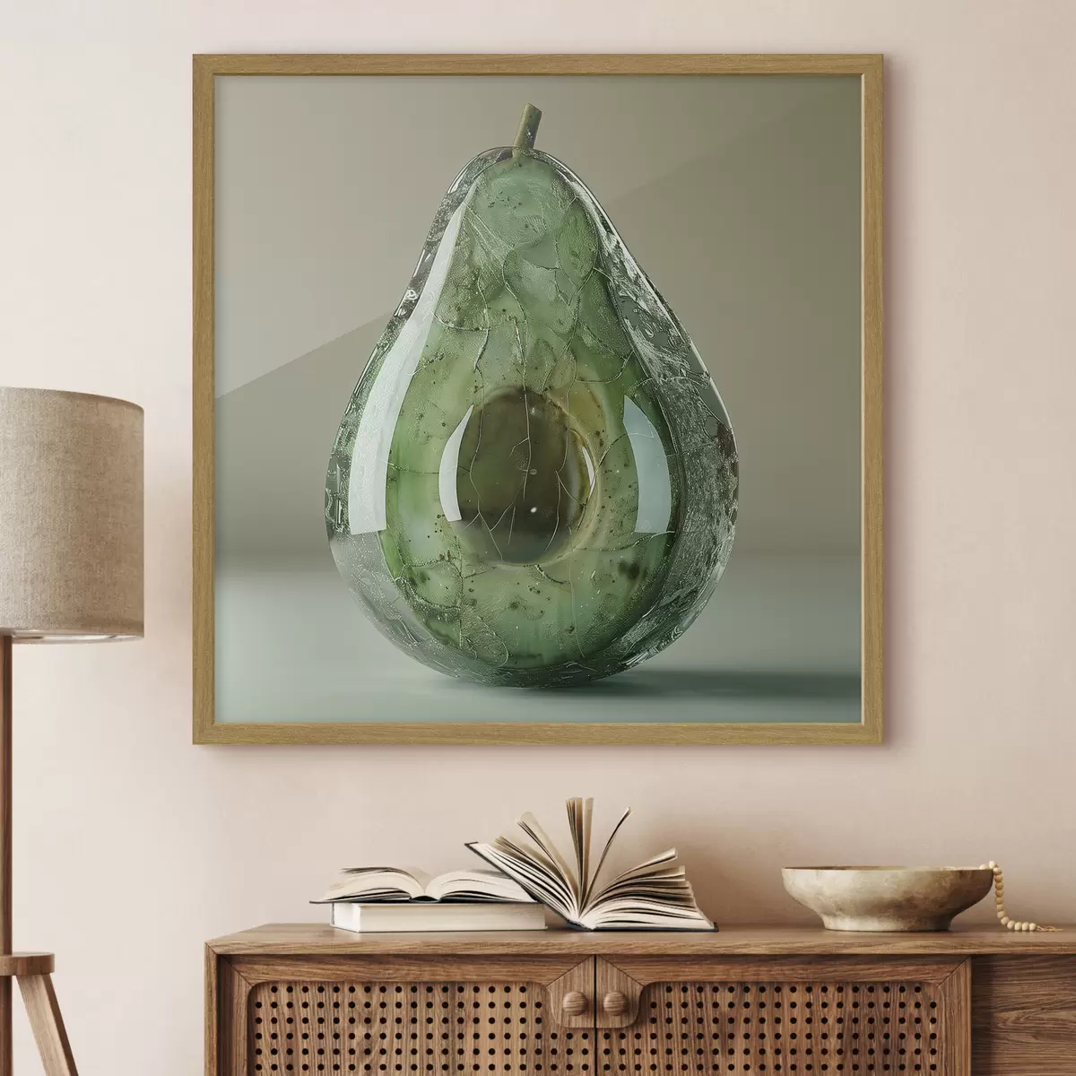 Poster Zelenina, skleněné avokádo f42068