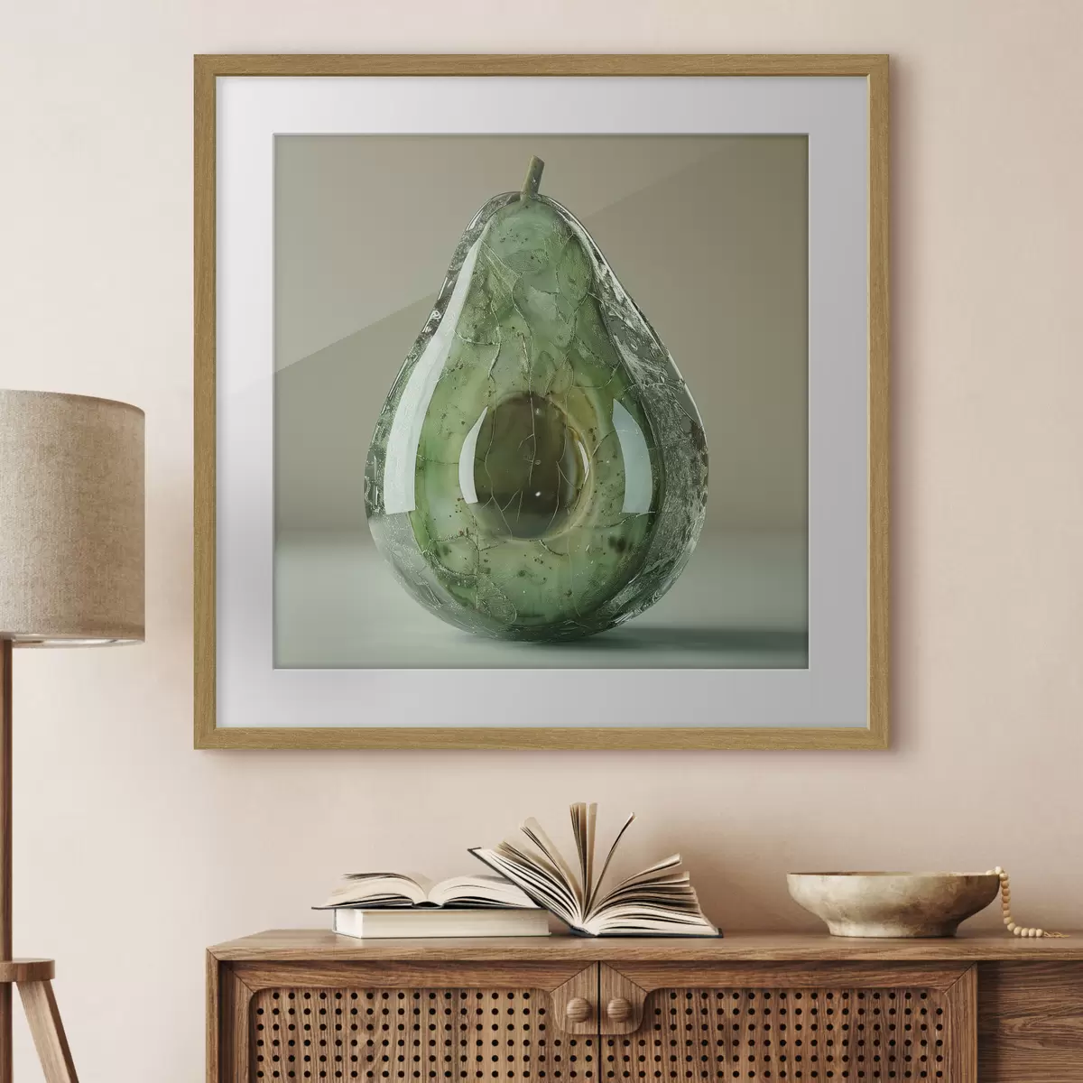 Poster Zelenina, skleněné avokádo f42068