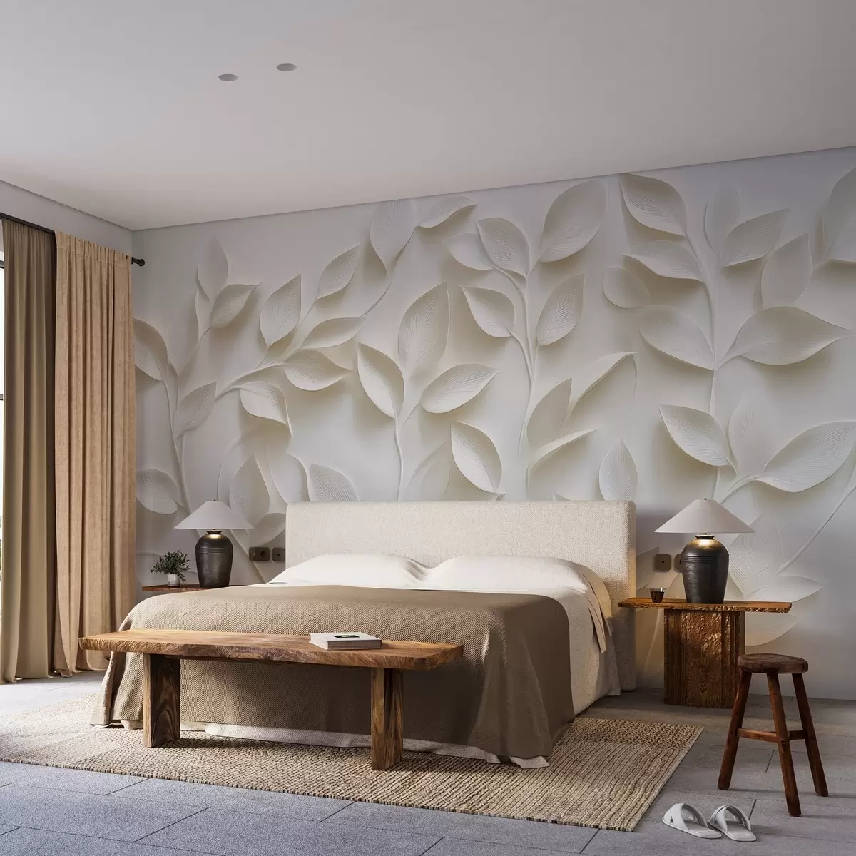 Fototapet Objemné větve s listy w02504