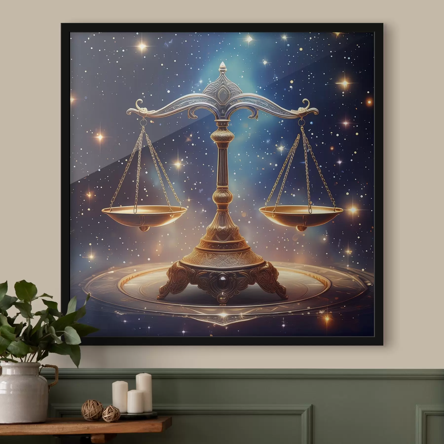 Obraz Nebeské váhy spravedlnosti čekají na rovnováhu Č. f39056