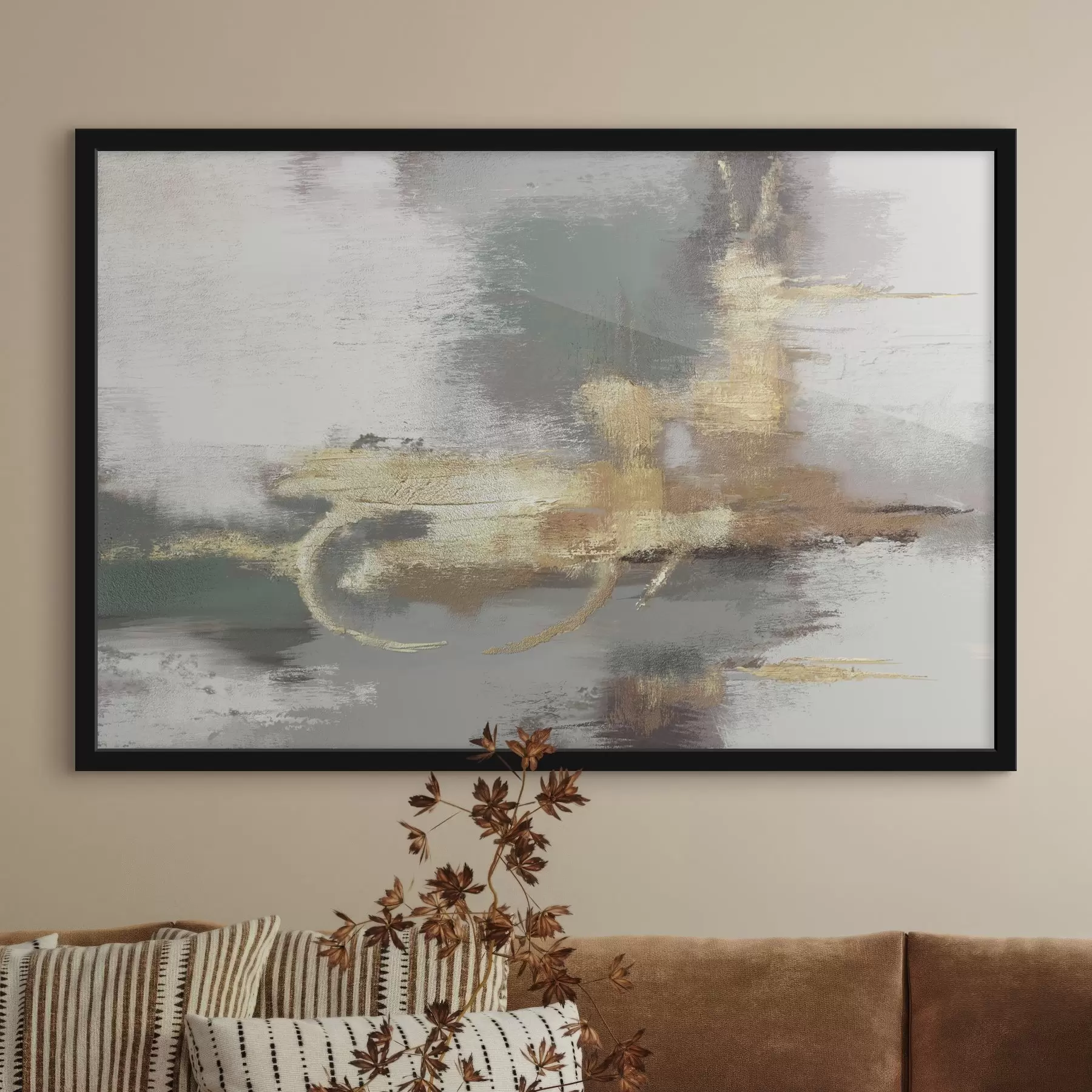 Fototapet Texturovaná šedá abstrakce s jasnými akcenty f39106