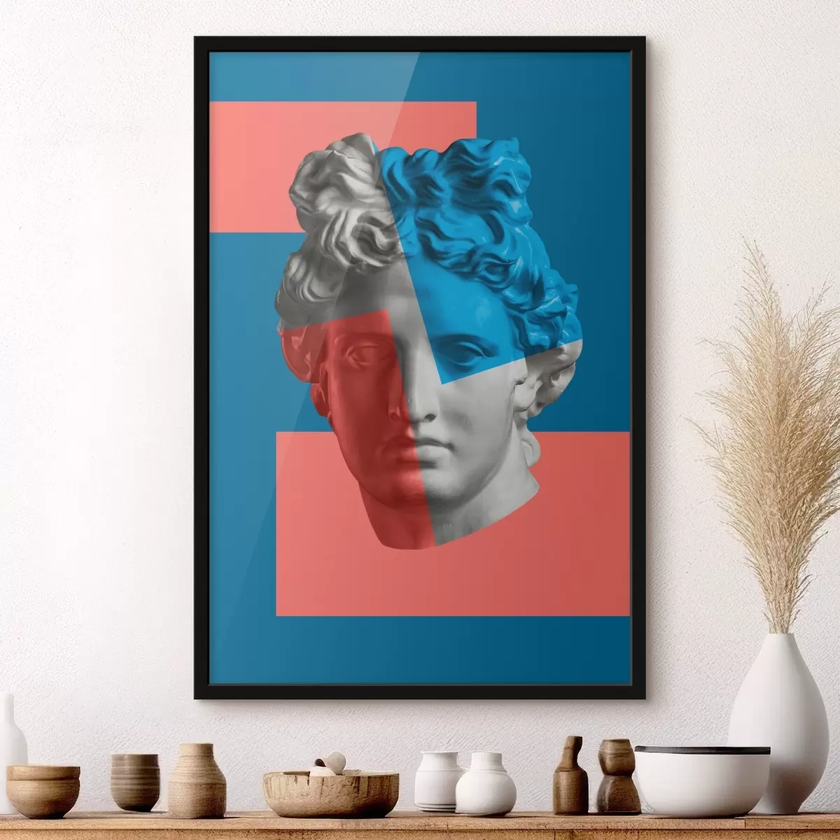 Poster Socha mužské hlavy f37632