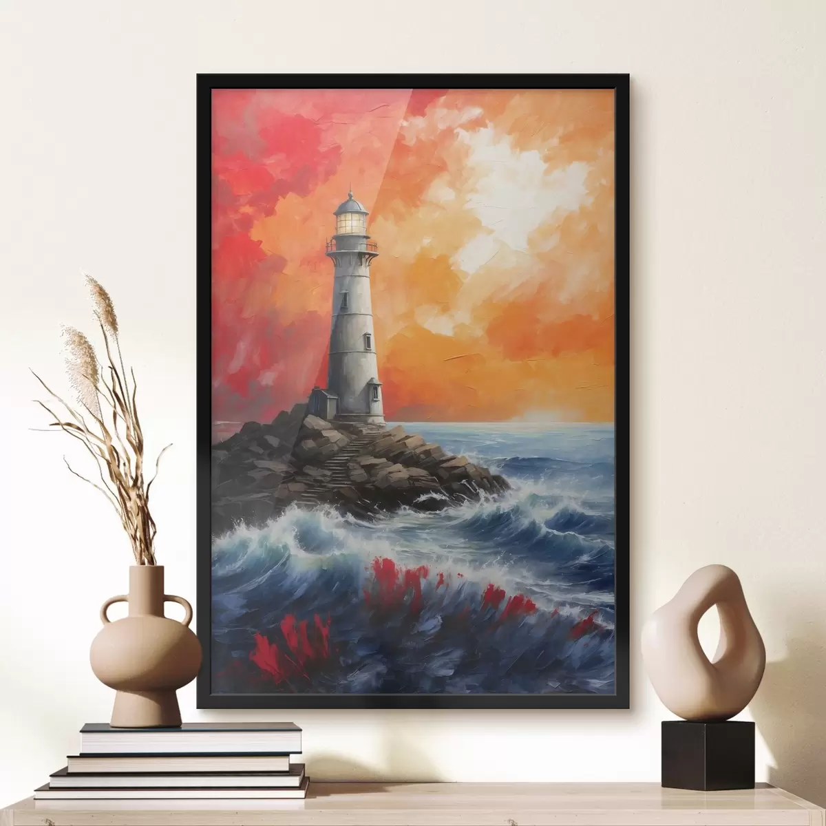 Poster Maják na skalnatém ostrově f37808