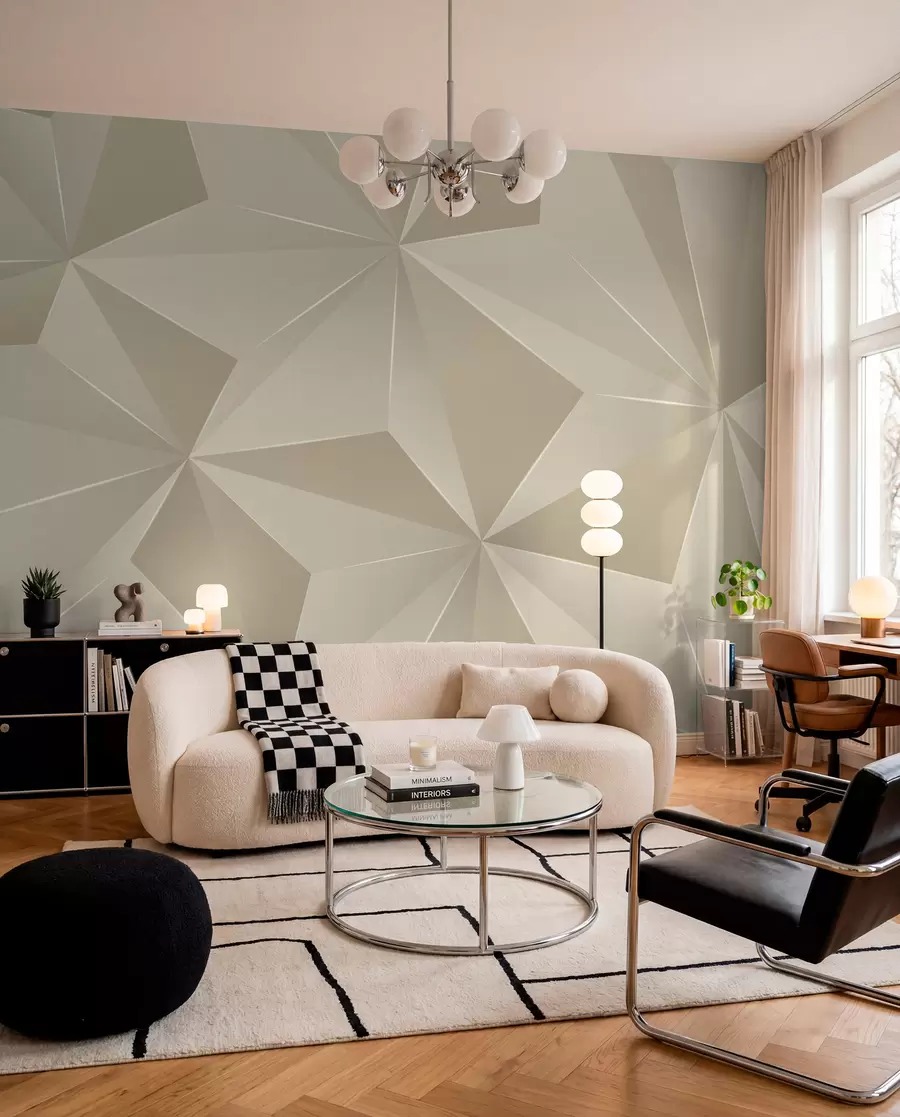 Fototapet Béžový geometrický reliéf u42449