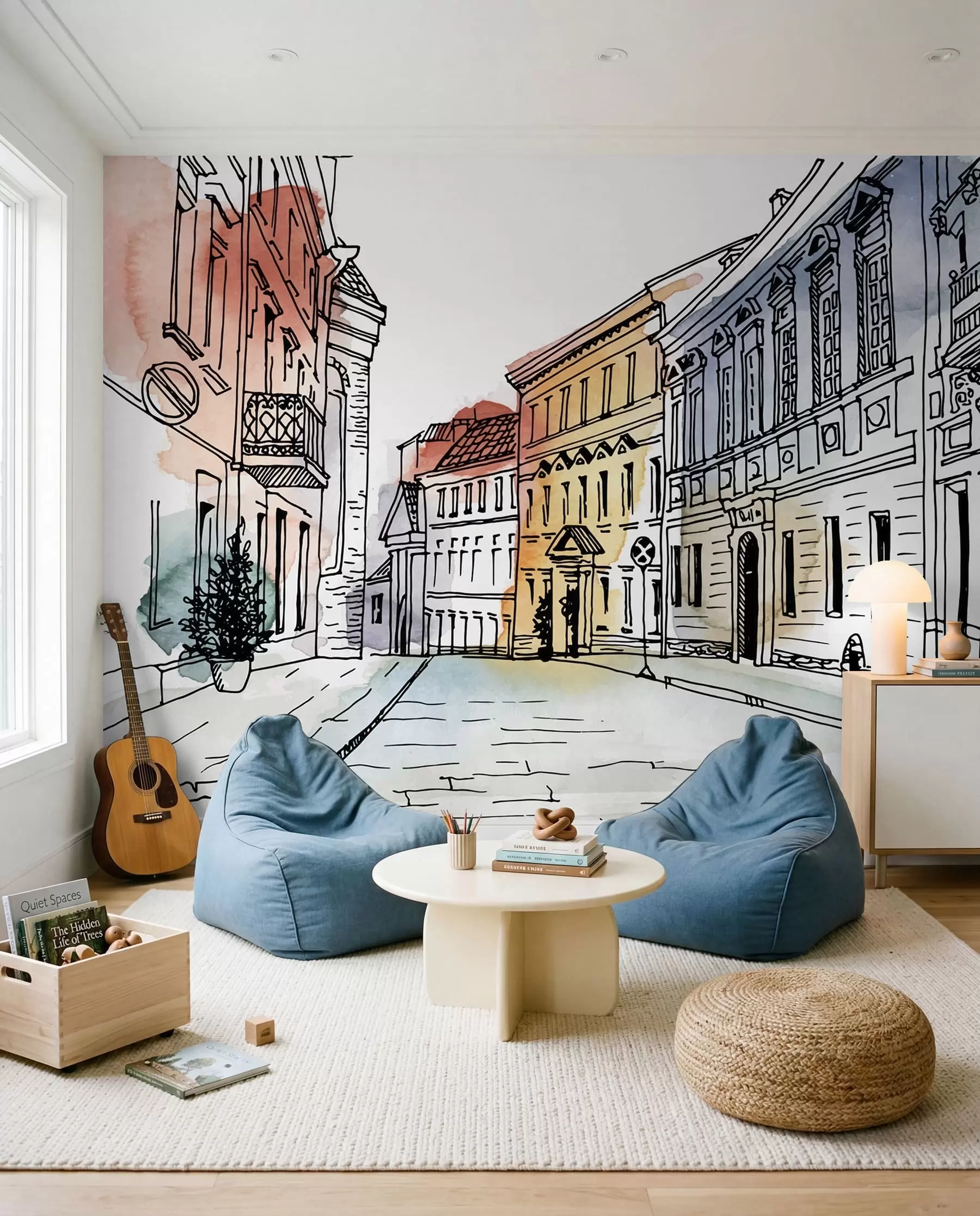 Fototapet Staré město v akvarelu u51062