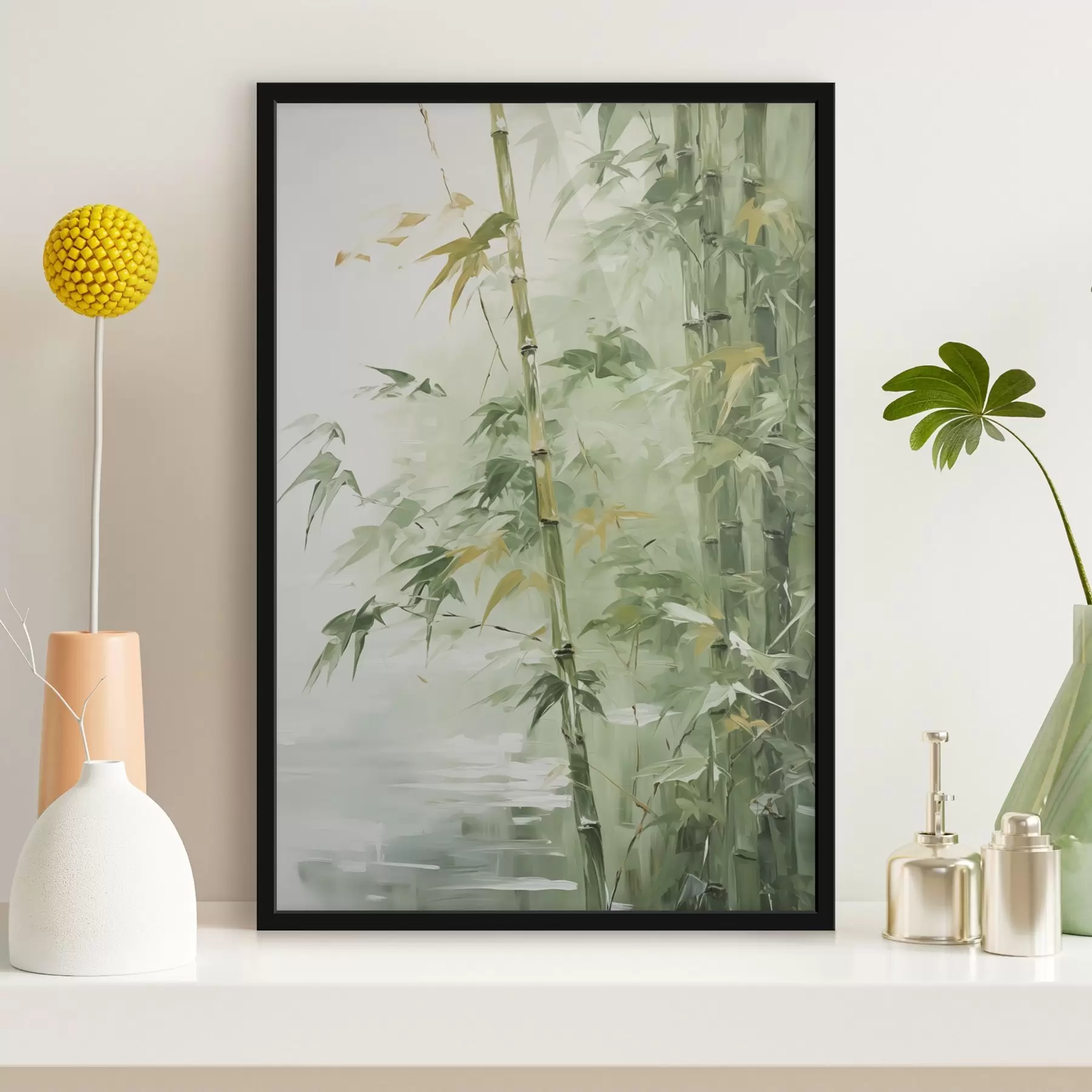Obraz Malba imitující bambusový háj Č. f42118