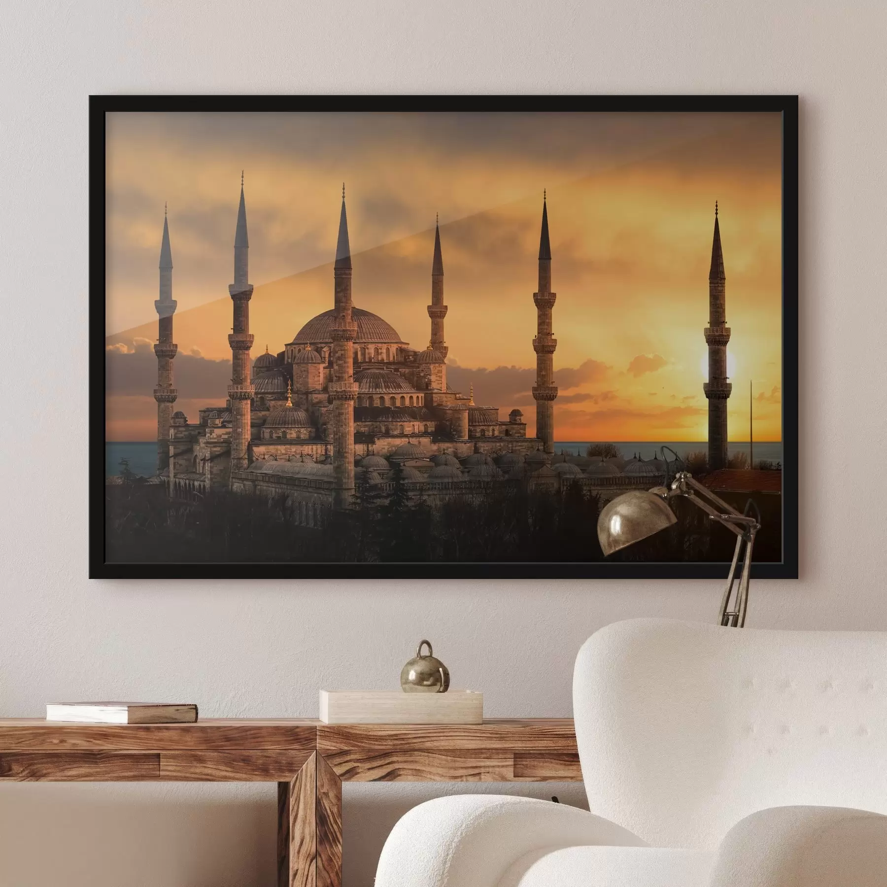 Fototapet Modrá mešita při západu slunce, Istanbul f33029