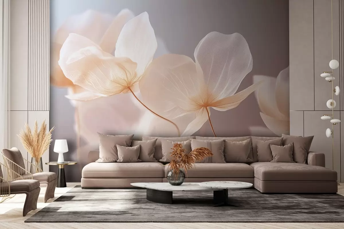 Fototapet Lotosové okvětní lístky, jemná kompozice s růžovým pozadím w08500v1