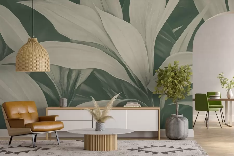 Fototapet Velké zelené listy rostlin w08501v1