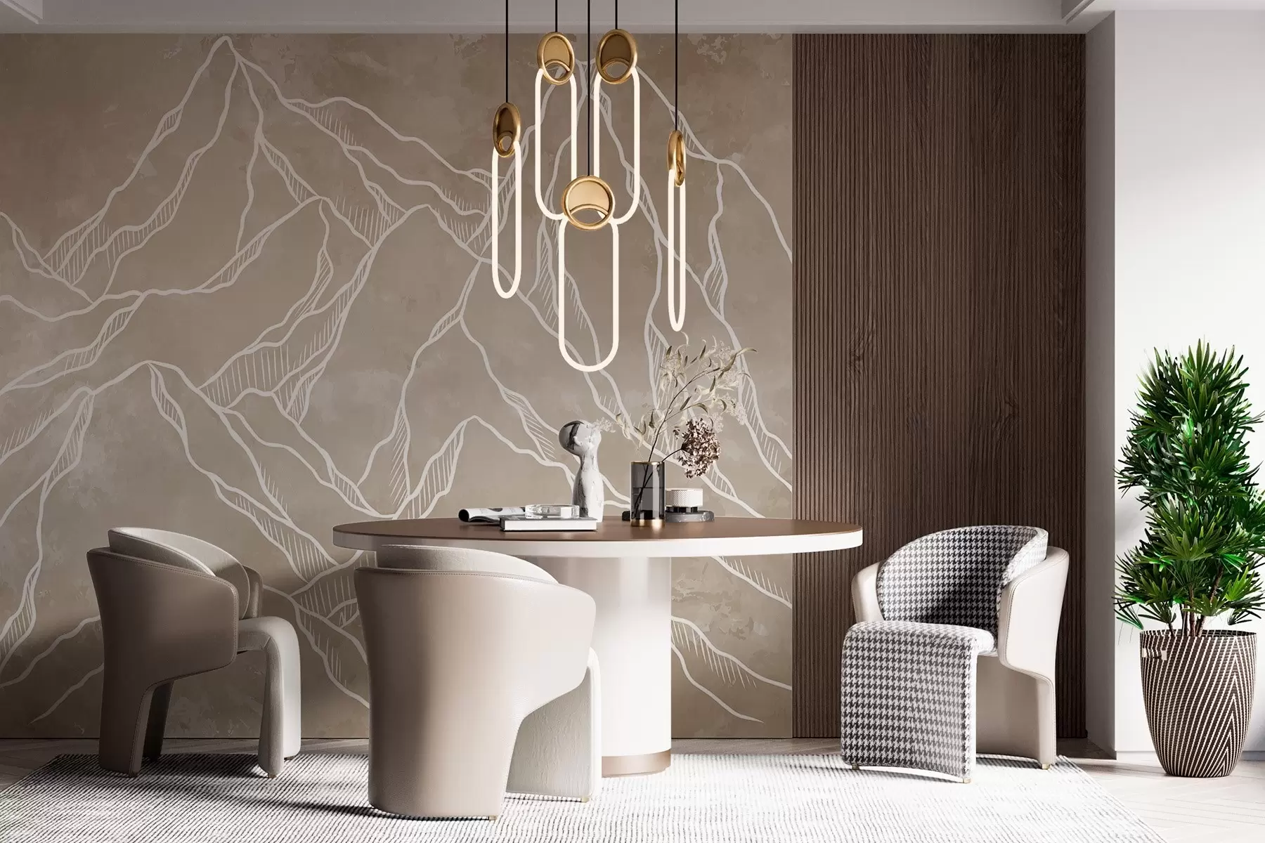 Fototapet Schematické znázornění horských vrcholů w02524v1