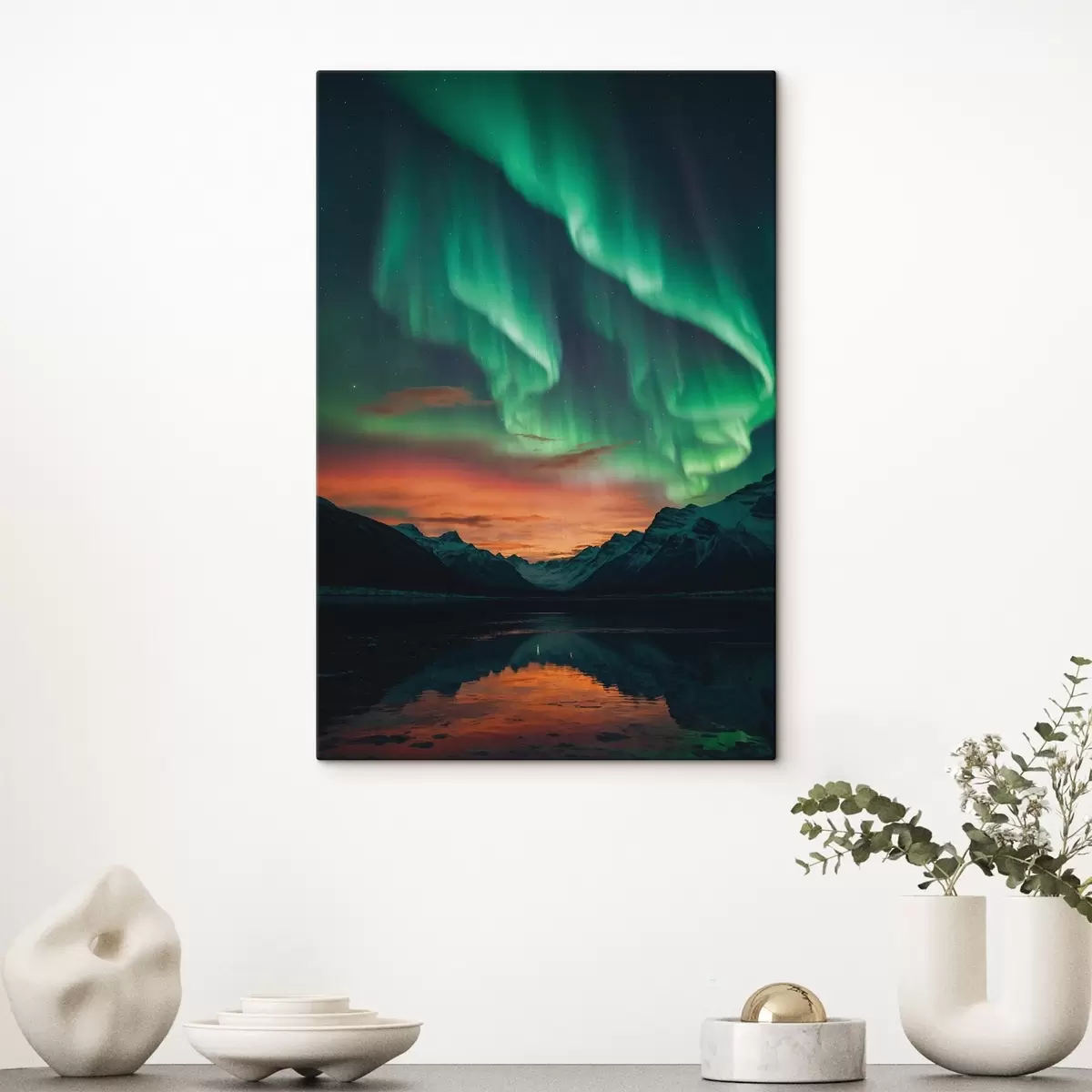 Obraz Polární záře nad horami Č. s41783