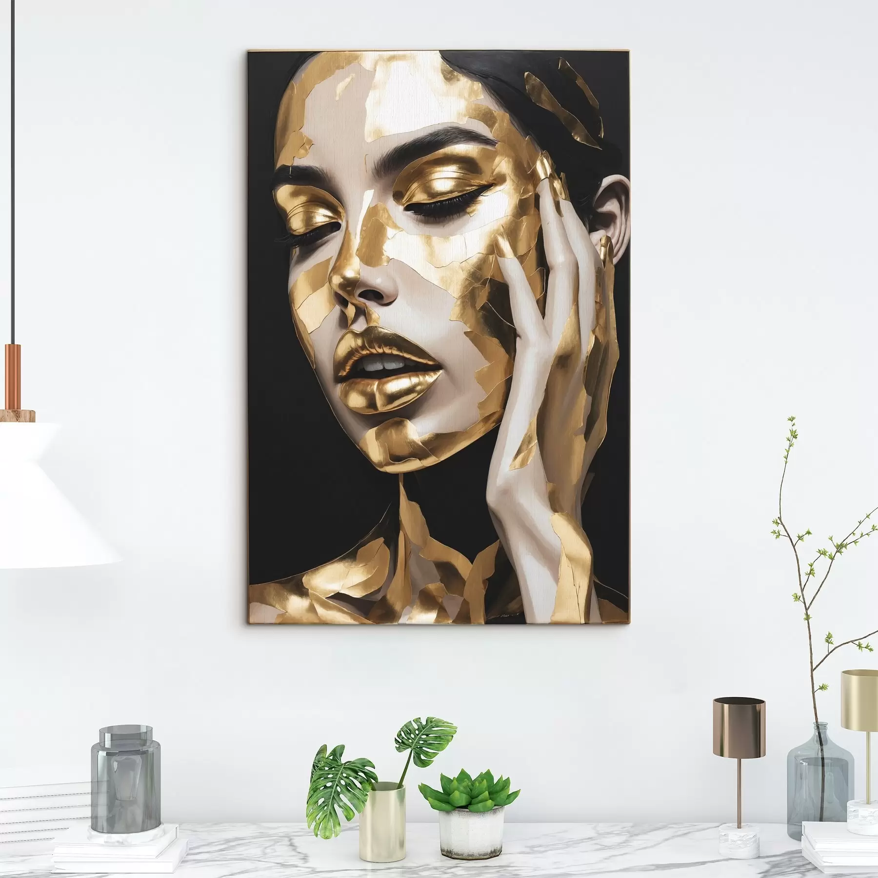 Obraz Dívčí tvář v malování Č. s42091