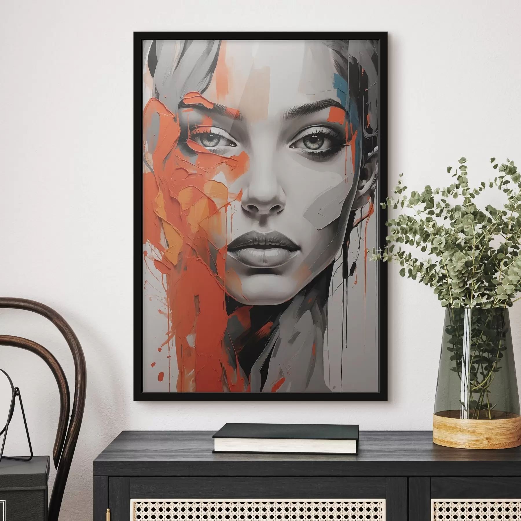 Fototapet Dívčí tvář ve stylu olejomalby f41764