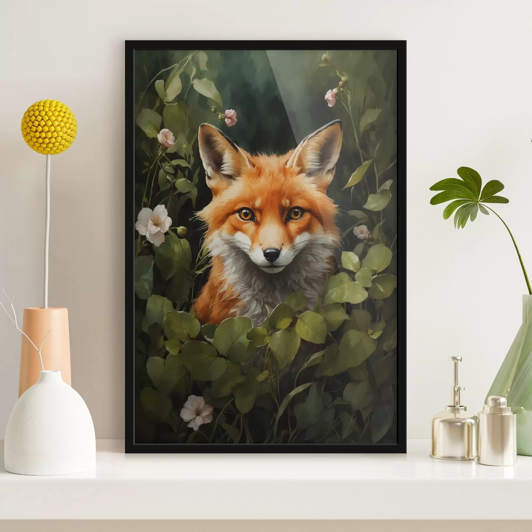 Fototapet Liška v křoví f41777