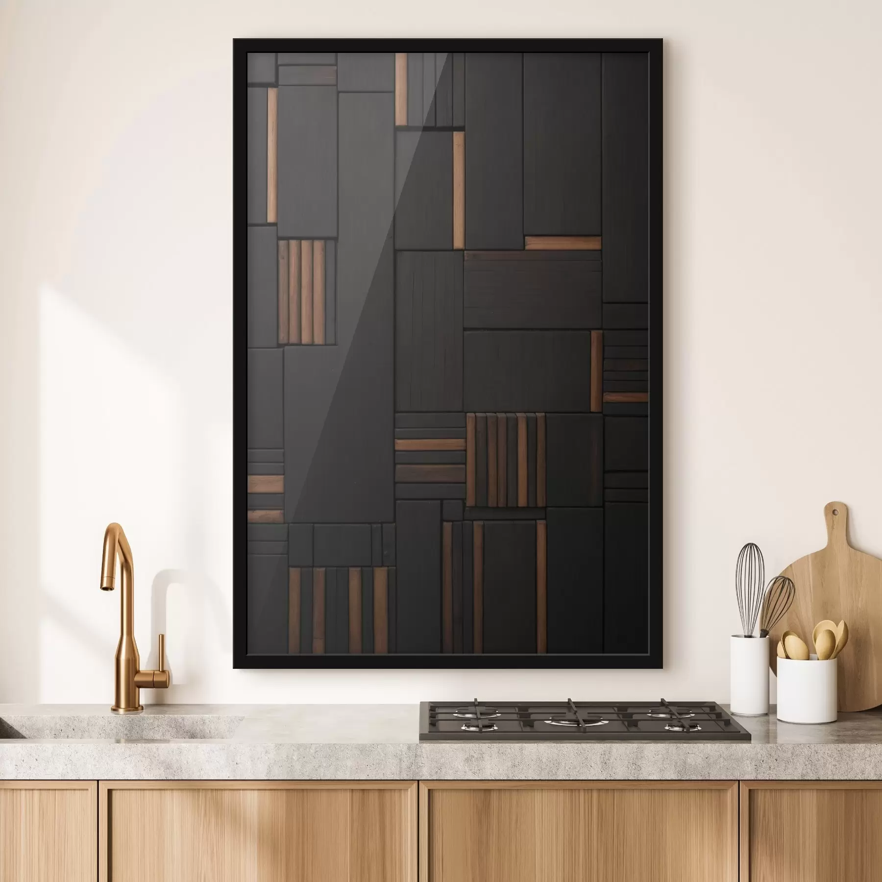 Obraz Stěna s obrazem dřevěných obkladů Č. f41782