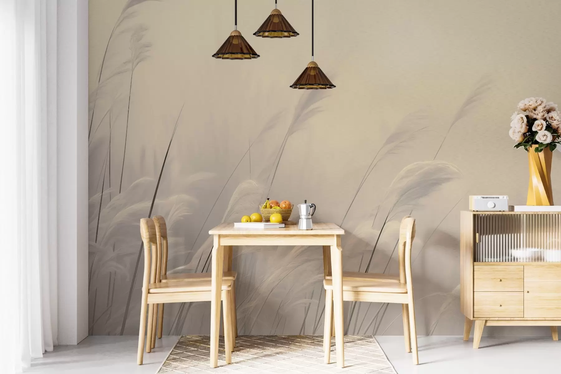 Fototapet Suchá tráva v sépiových barvách w02599