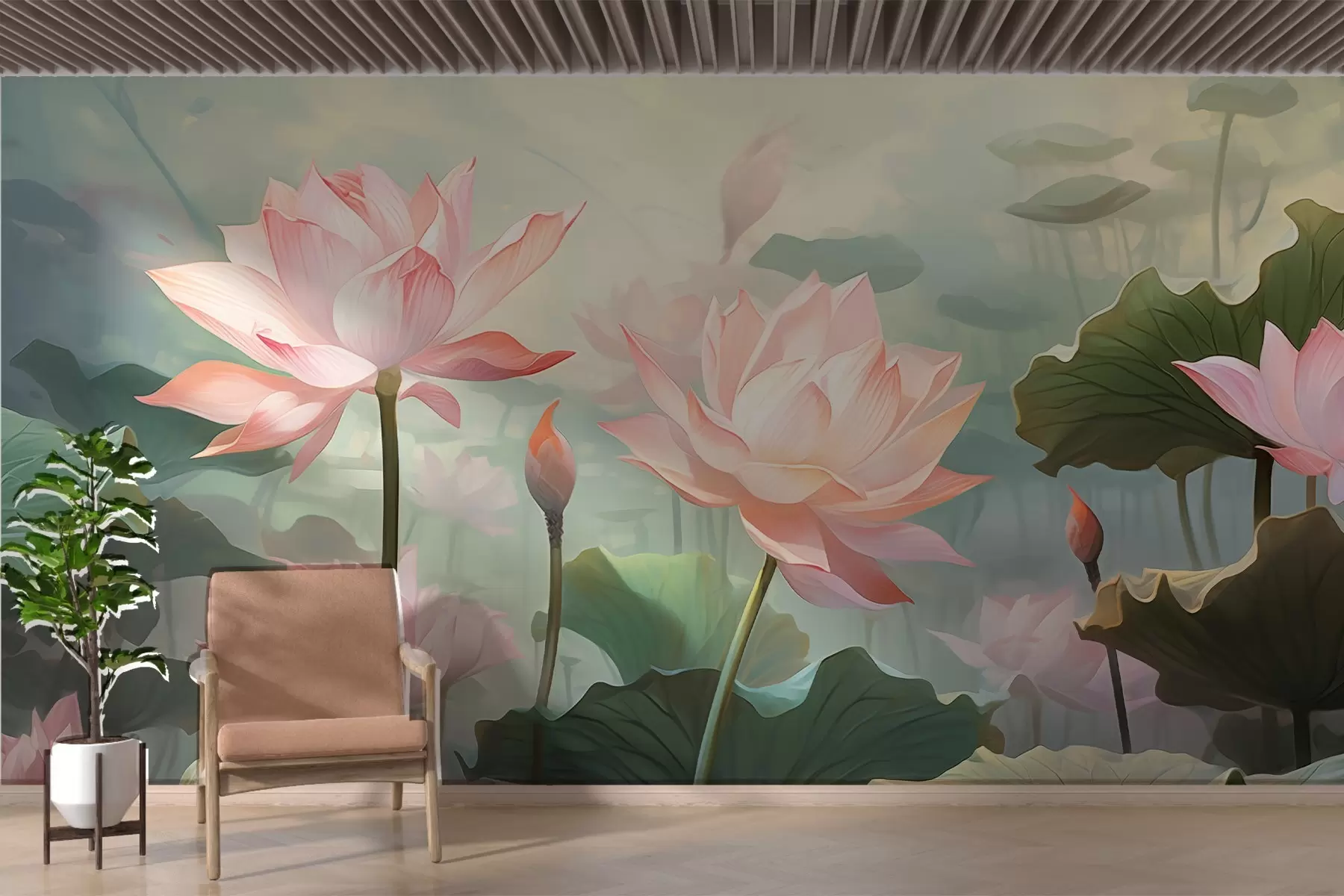 Fototapet Velké konvalinky v růžové barvě w02600