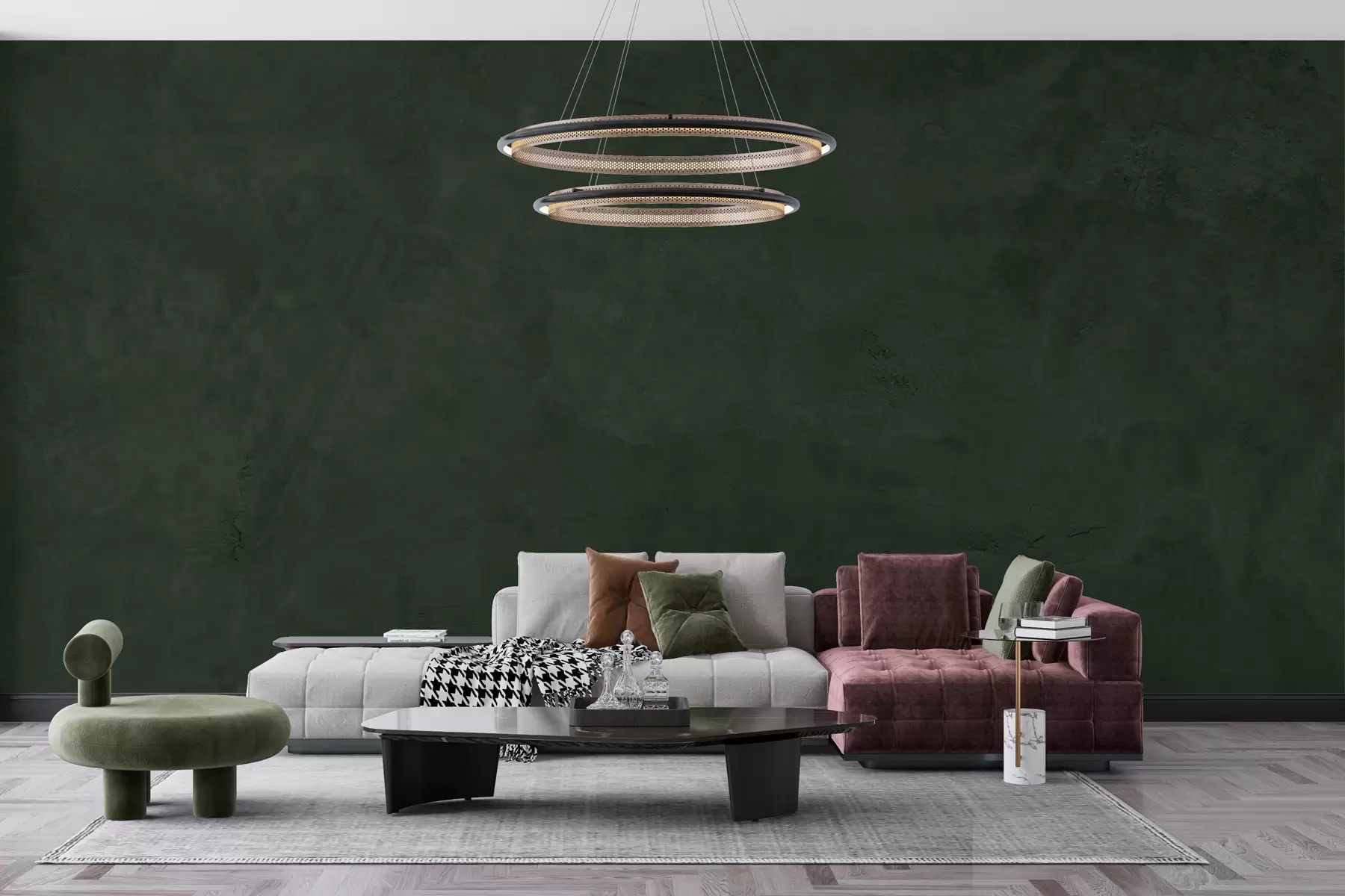 Fototapet Zelené pozadí s efektem betonové zdi w02553v1