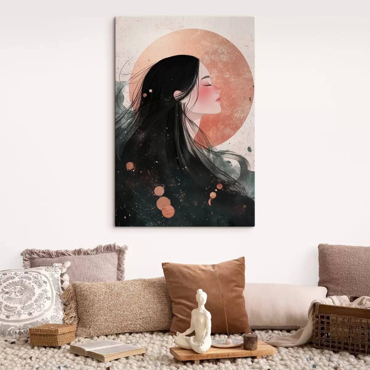 Obraz Krásná dívka, orientální styl, slunce, růžové barvy Č. s42195