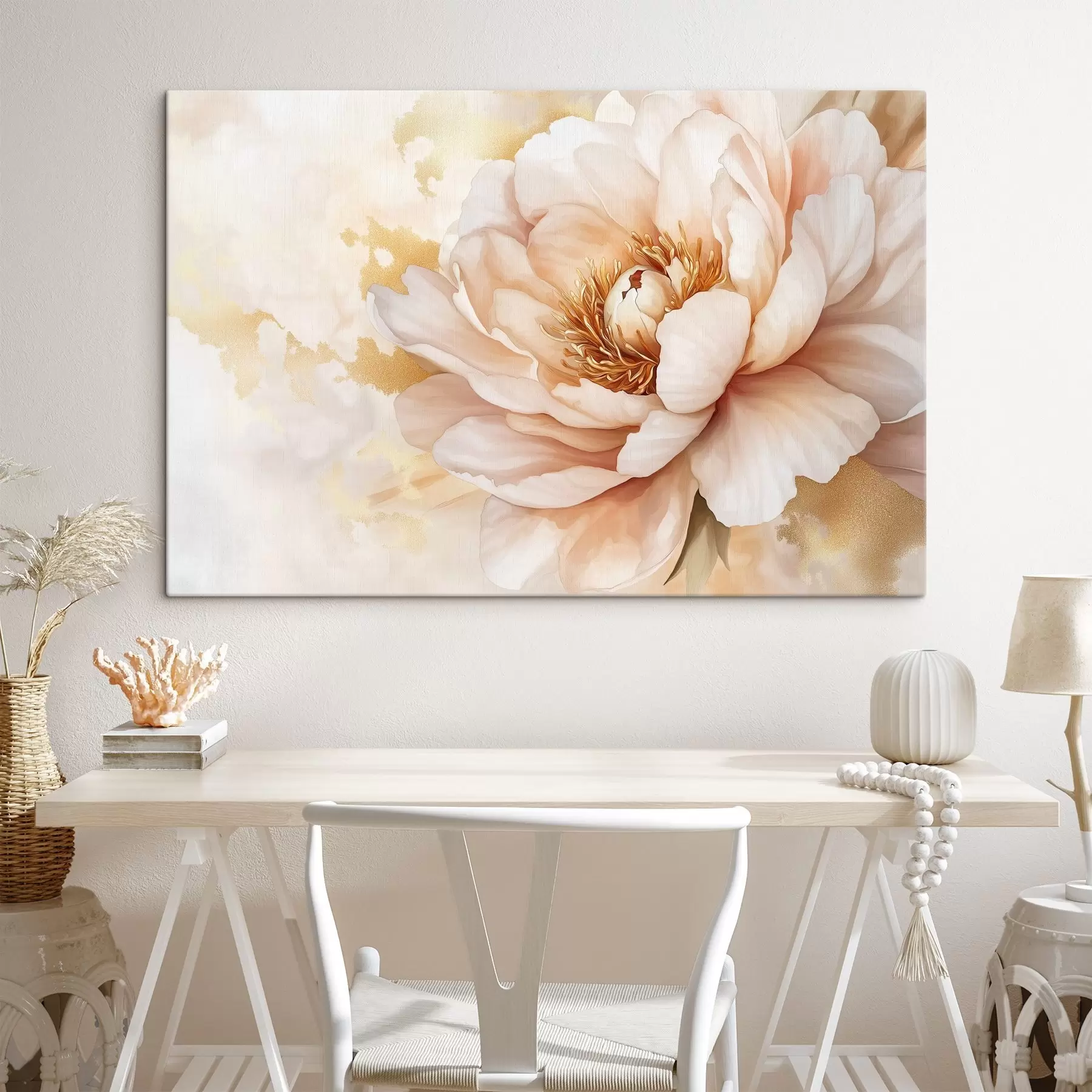 Obraz Kresba květu pivoňky, akryl Č. s42202