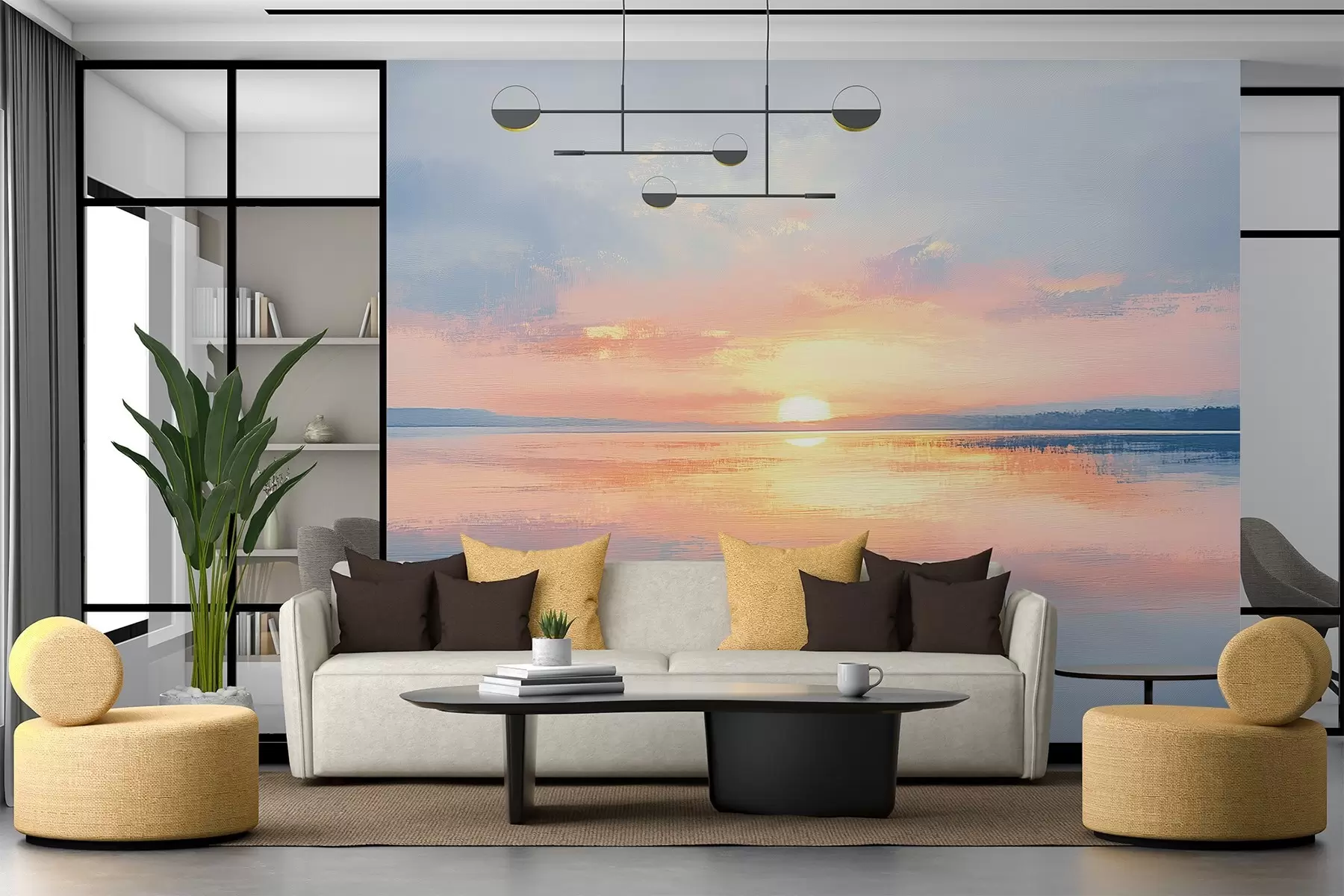 Fototapet Západ slunce nad mořským obzorem w08570