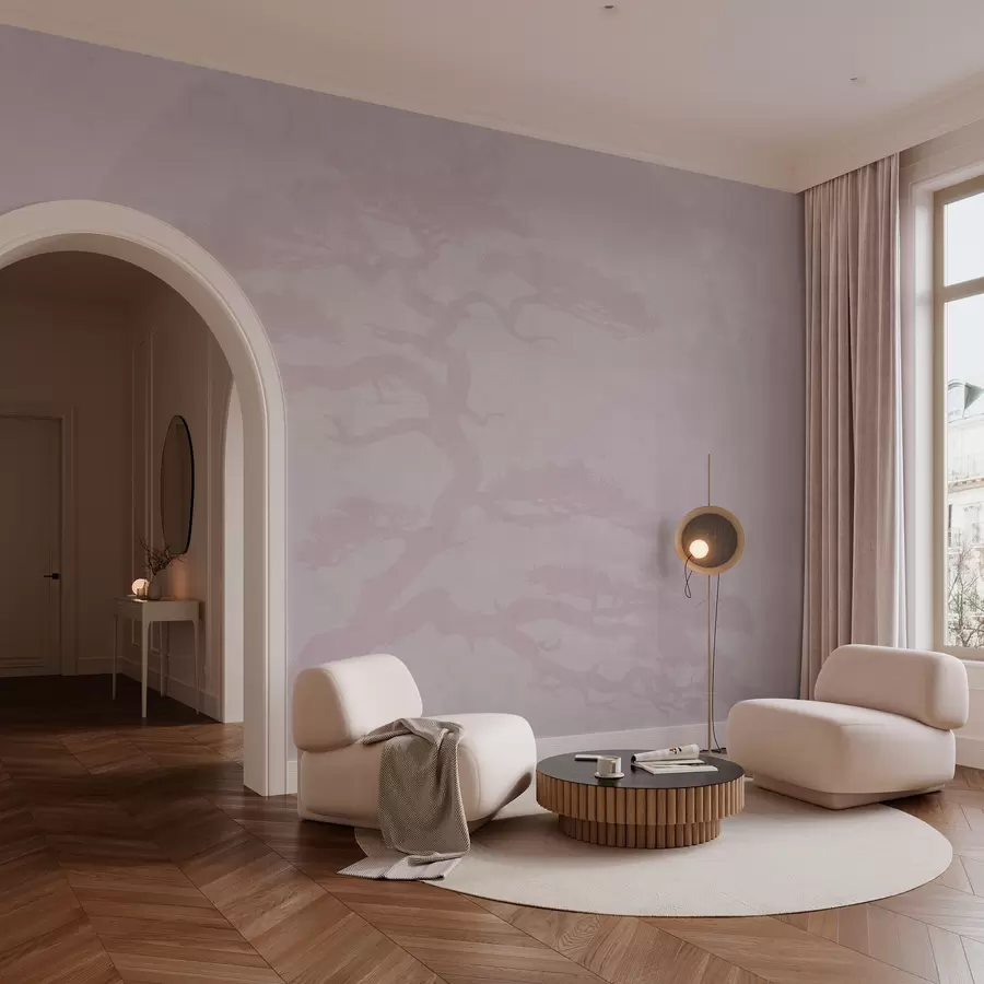 Fototapet Japonský strom bonsaj a geometrické pozadí grunge w08554v2