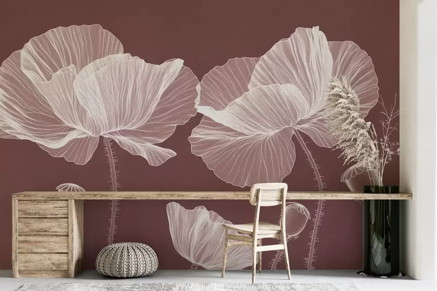 Fototapet Malované divoké máky w02622v1