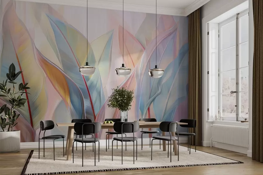 Fototapet Stylizované pestrobarevné listy w02624