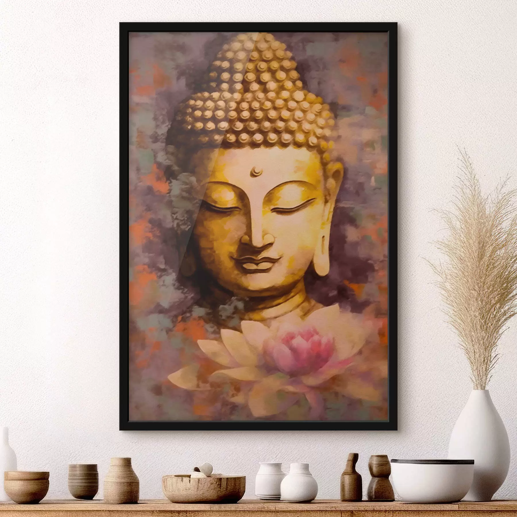 Fototapet Buddha a lotos f42311