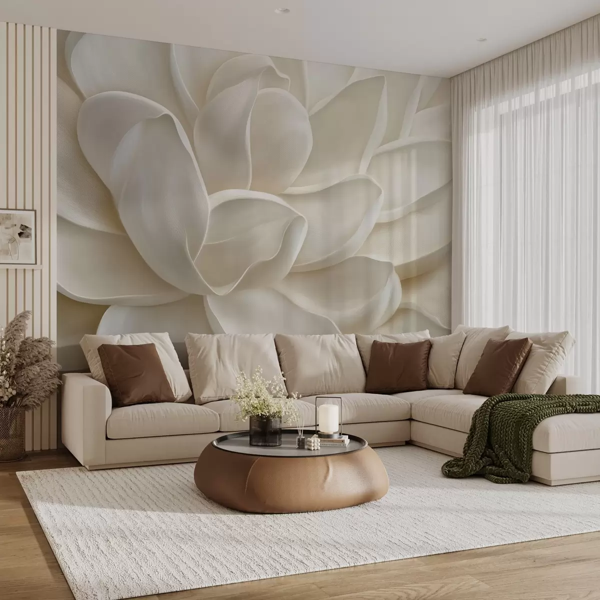 Fototapet Světlý sukulentní květ v detailním záběru w08563