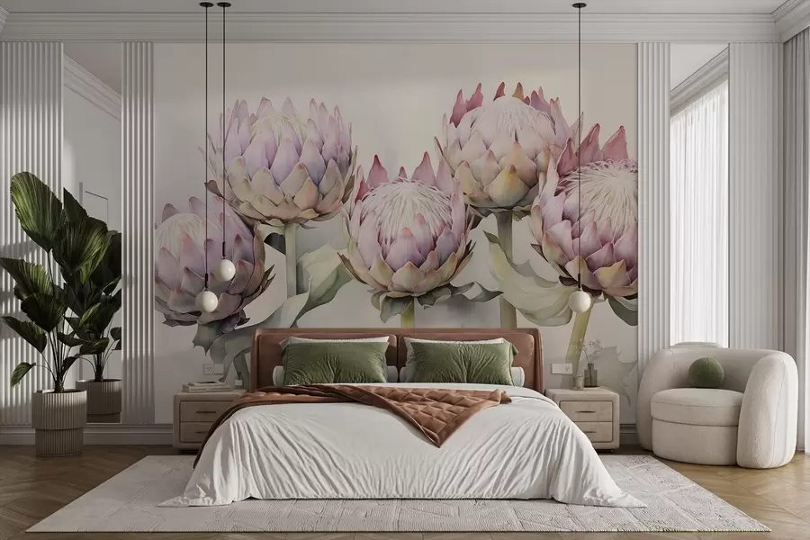 Fototapet Něžné proteas akvarel w08593v1