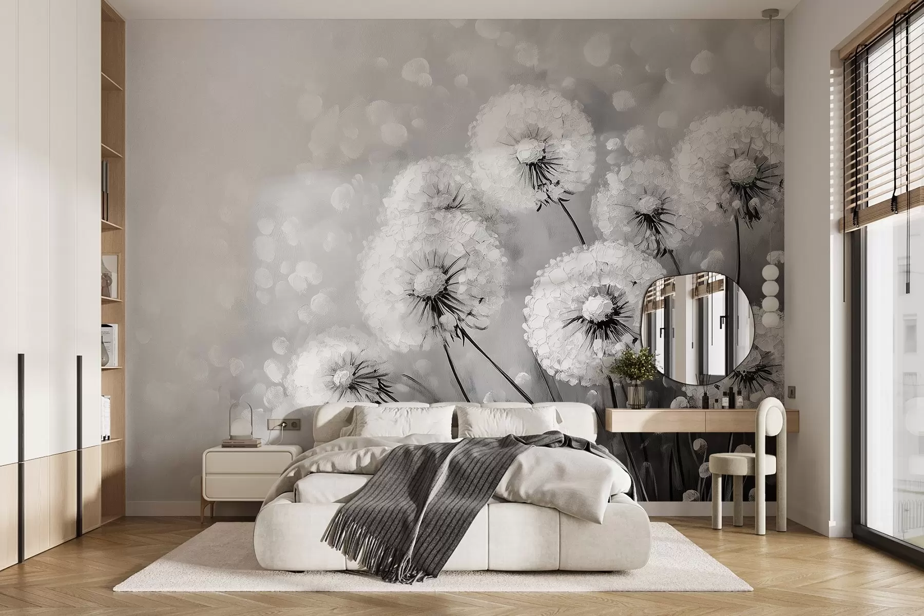 Fototapet Vzdušné pampelišky na jednobarevném pozadí w08594v1