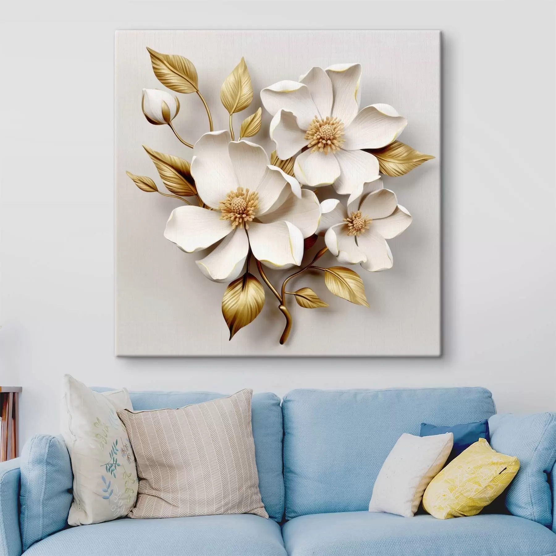 Obraz Velké květiny na světlém pozadí Č. s42175